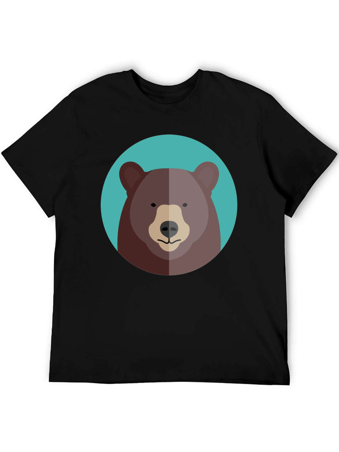 Black Cool Bear Graphic Tee - Black Cotton Blend view 5