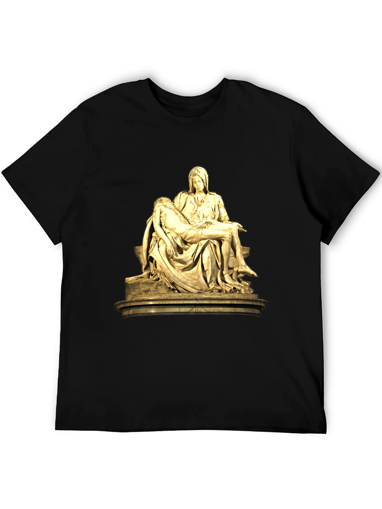 Black Pieta Sculpture Graphic T-Shirt - Classic Art Tee view 5