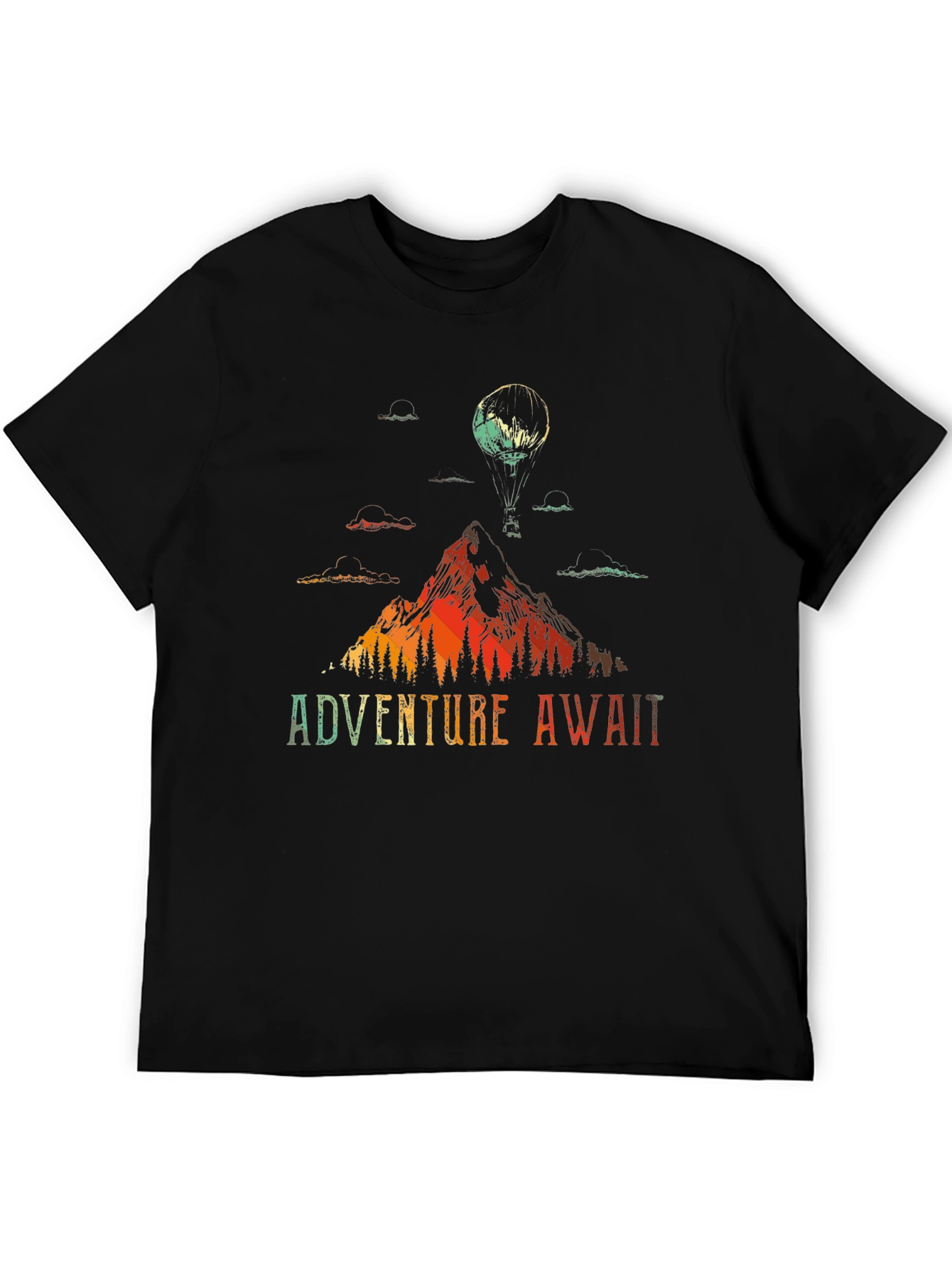 Black Adventure Awaits Graphic Tee view 5