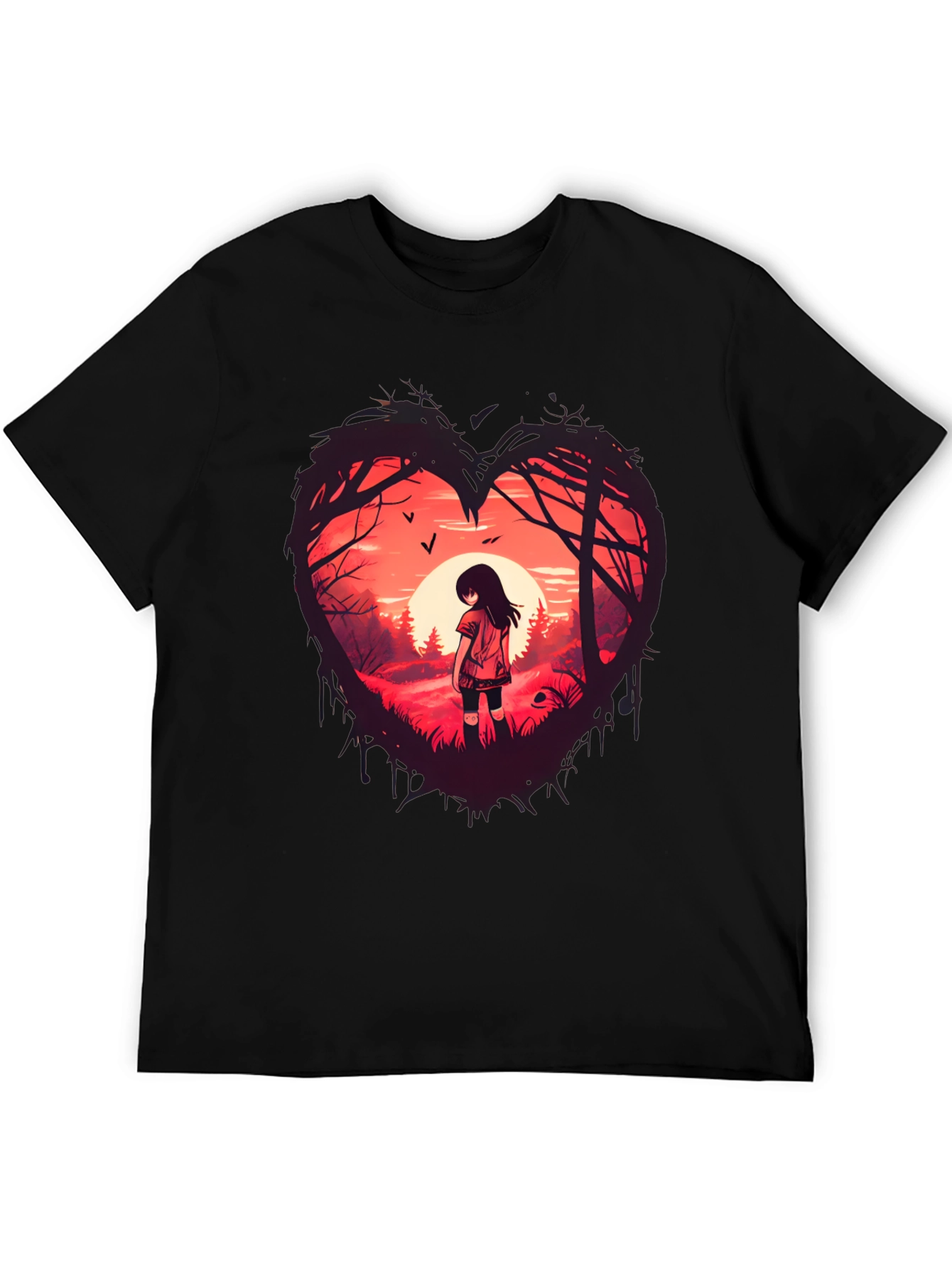 Black Heart of the Forest Tee - Unique Graphic Print view 5