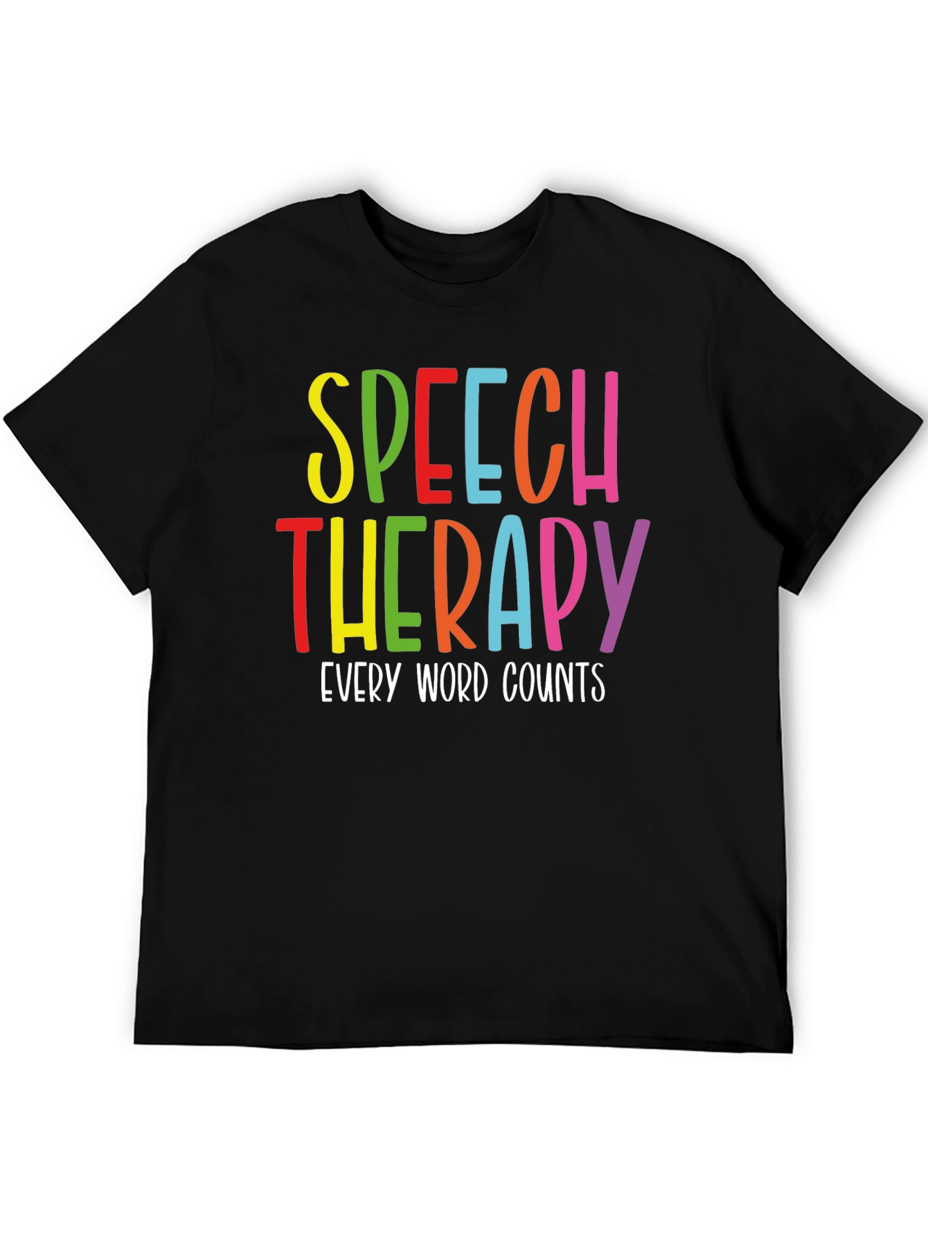 Black Speech Therapy T-Shirt - Every Word Counts view 5