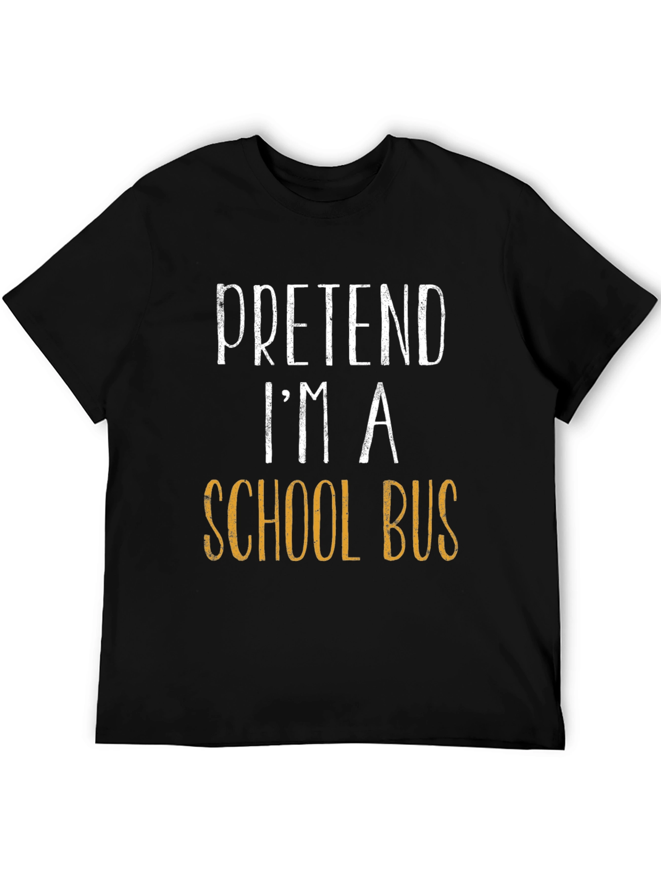 Black Pretend I'm a School Bus T-Shirt - Funny Halloween Costume view 5
