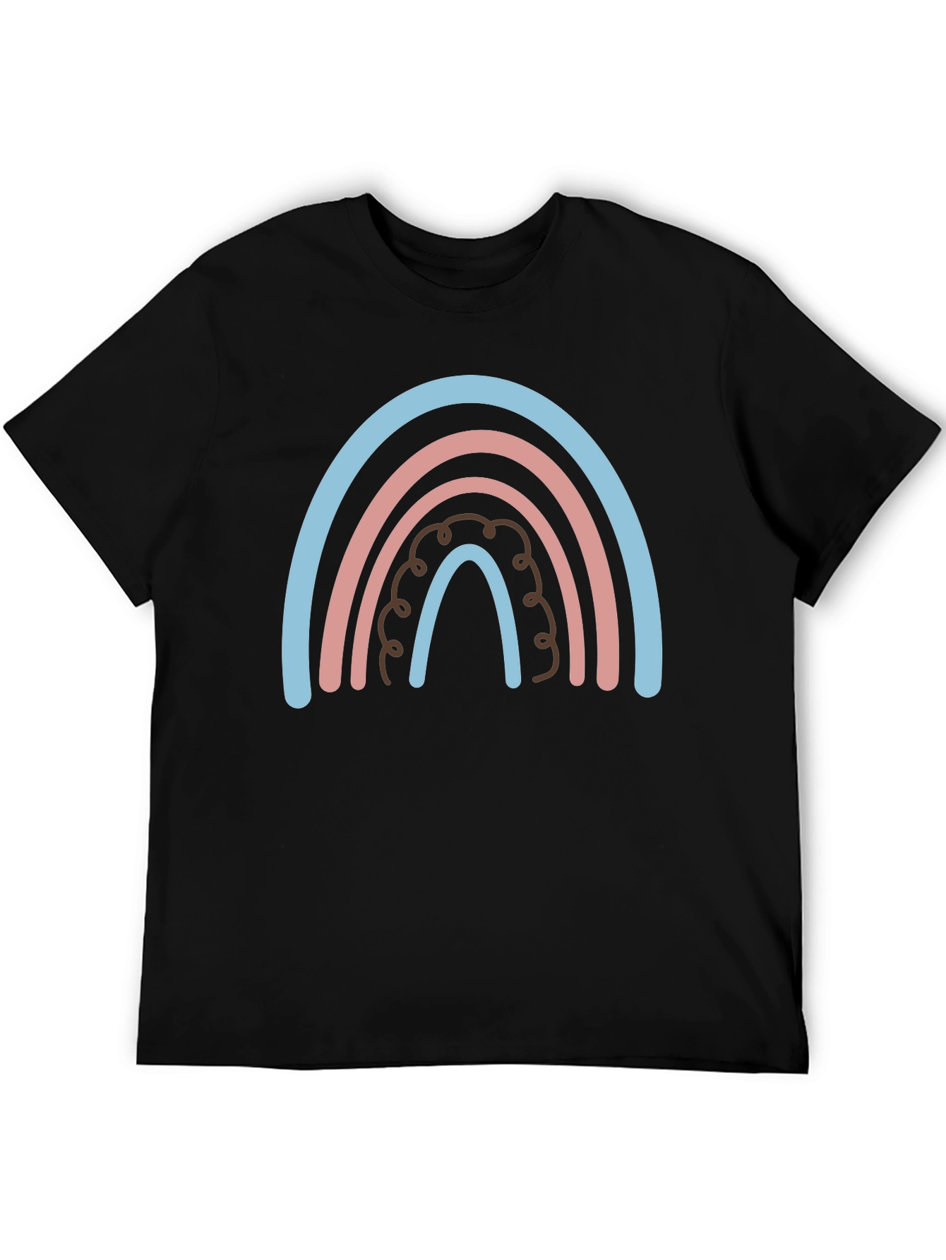 Black Rainbow Graphic Print Tee - Casual Comfort view 5