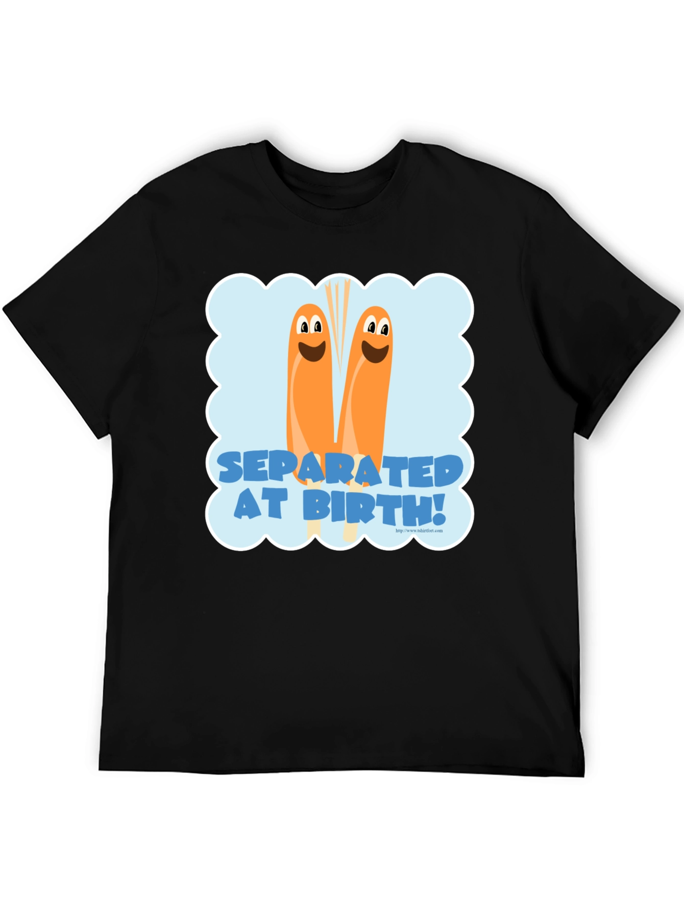 Black Separated at Birth Graphic T-Shirt - Funny Novelty Tee view 5