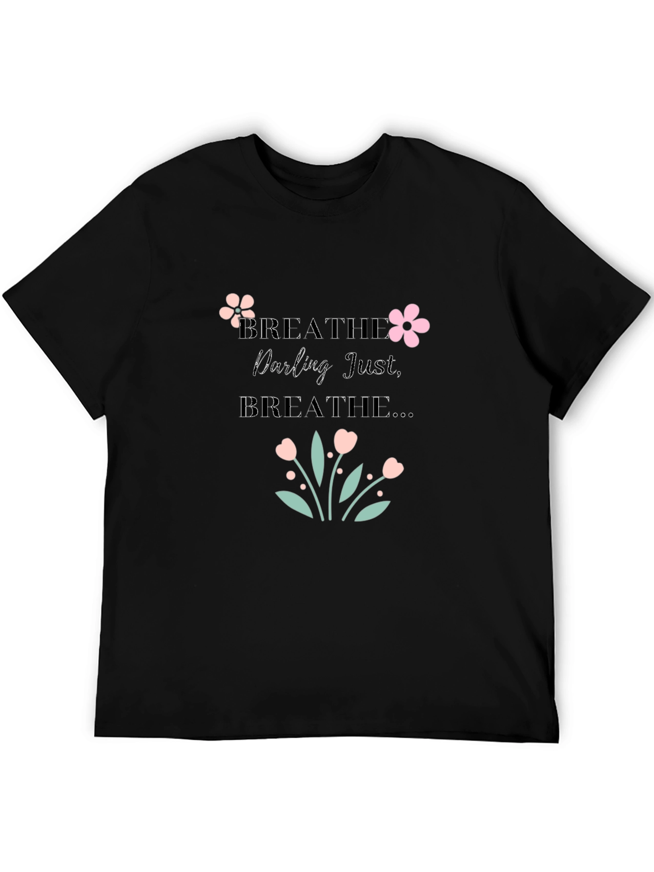 Black Breathe Darling Tee - Floral Comfort view 5