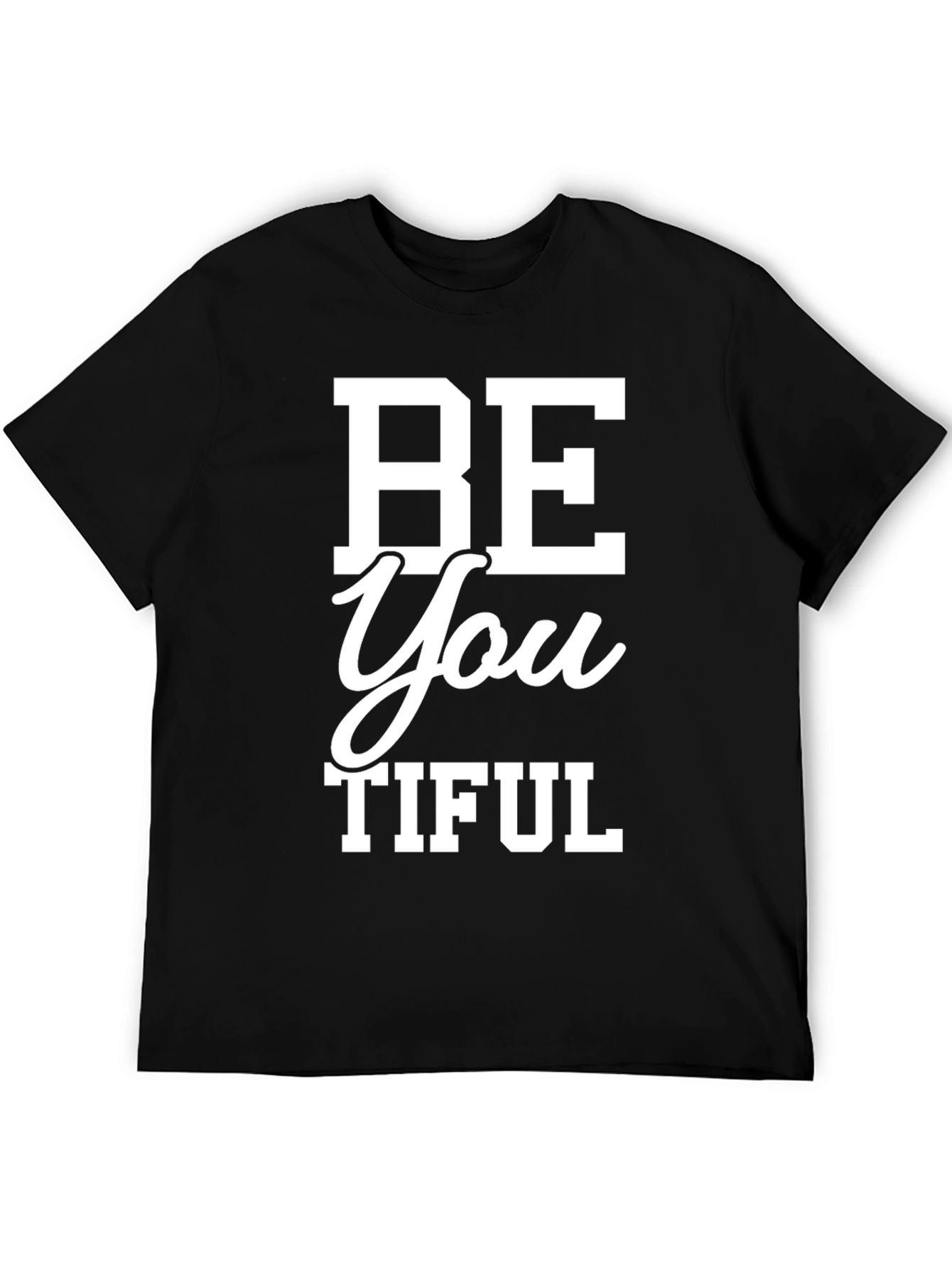 Black Be You Tiful Graphic Tee - Stylish & Comfortable view 5