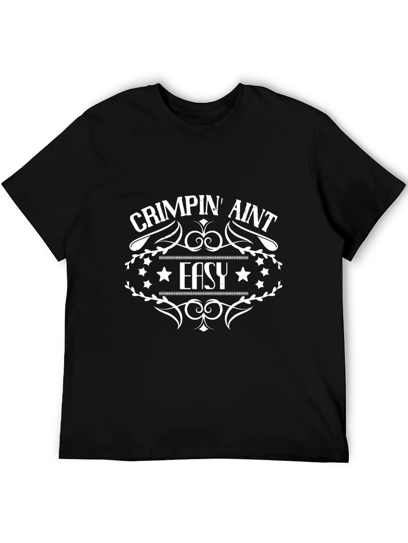 Black Crimpin' Ain't Easy Black Graphic Tee view 5