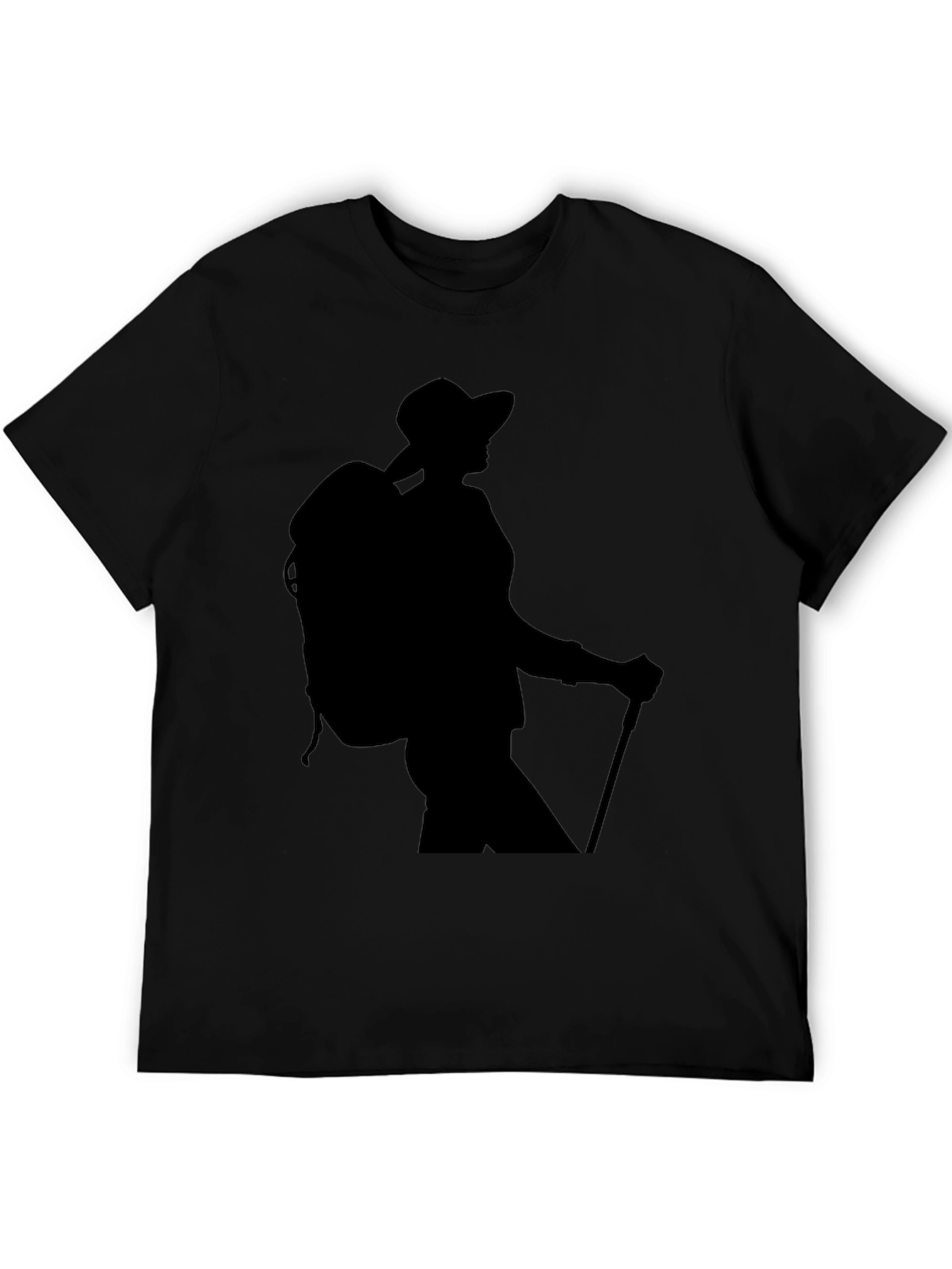 Black Hiking Silhouette Graphic Tee - Black view 5