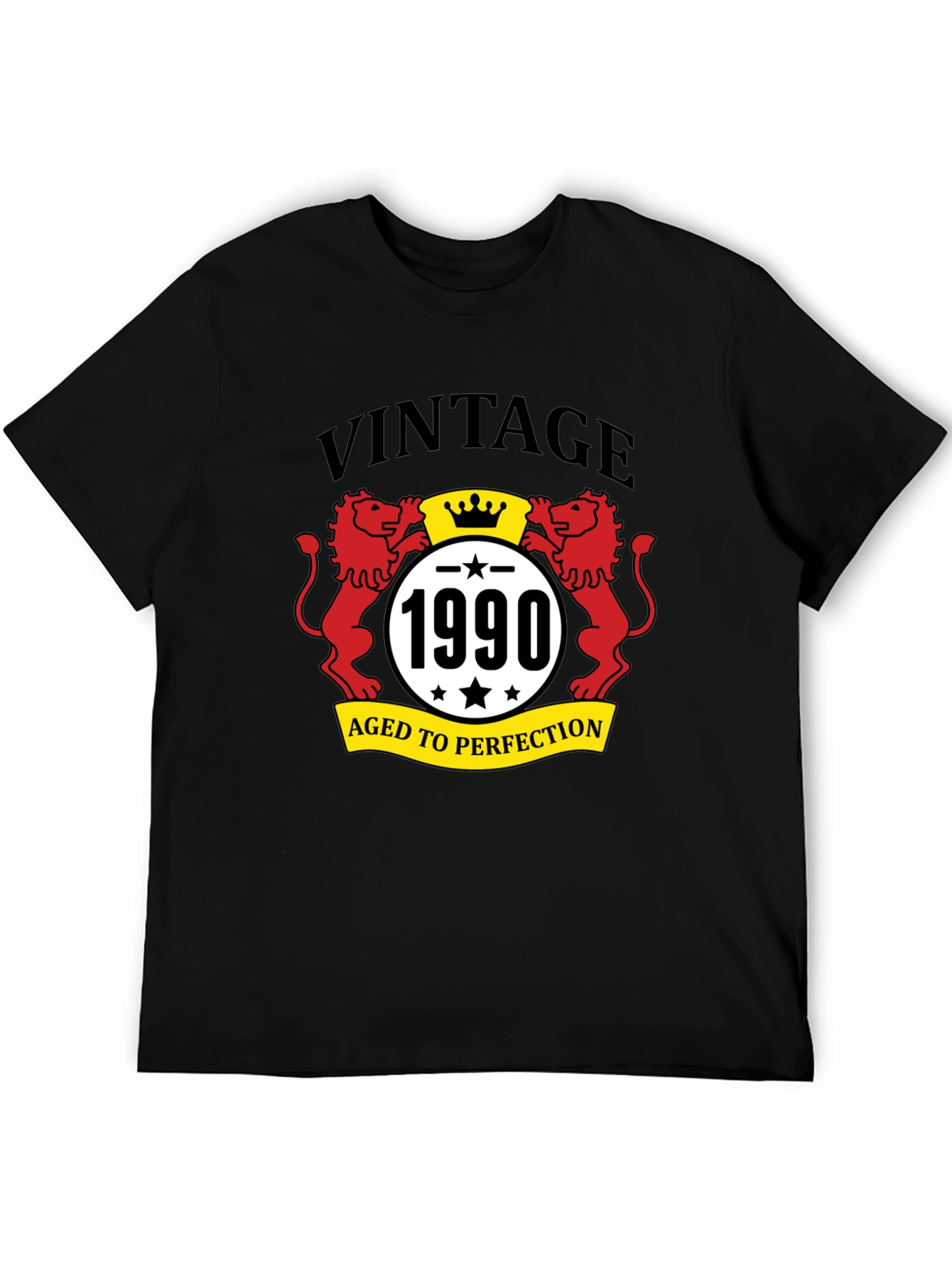 Black Vintage 1990 Aged to Perfection Graphic Tee view 5