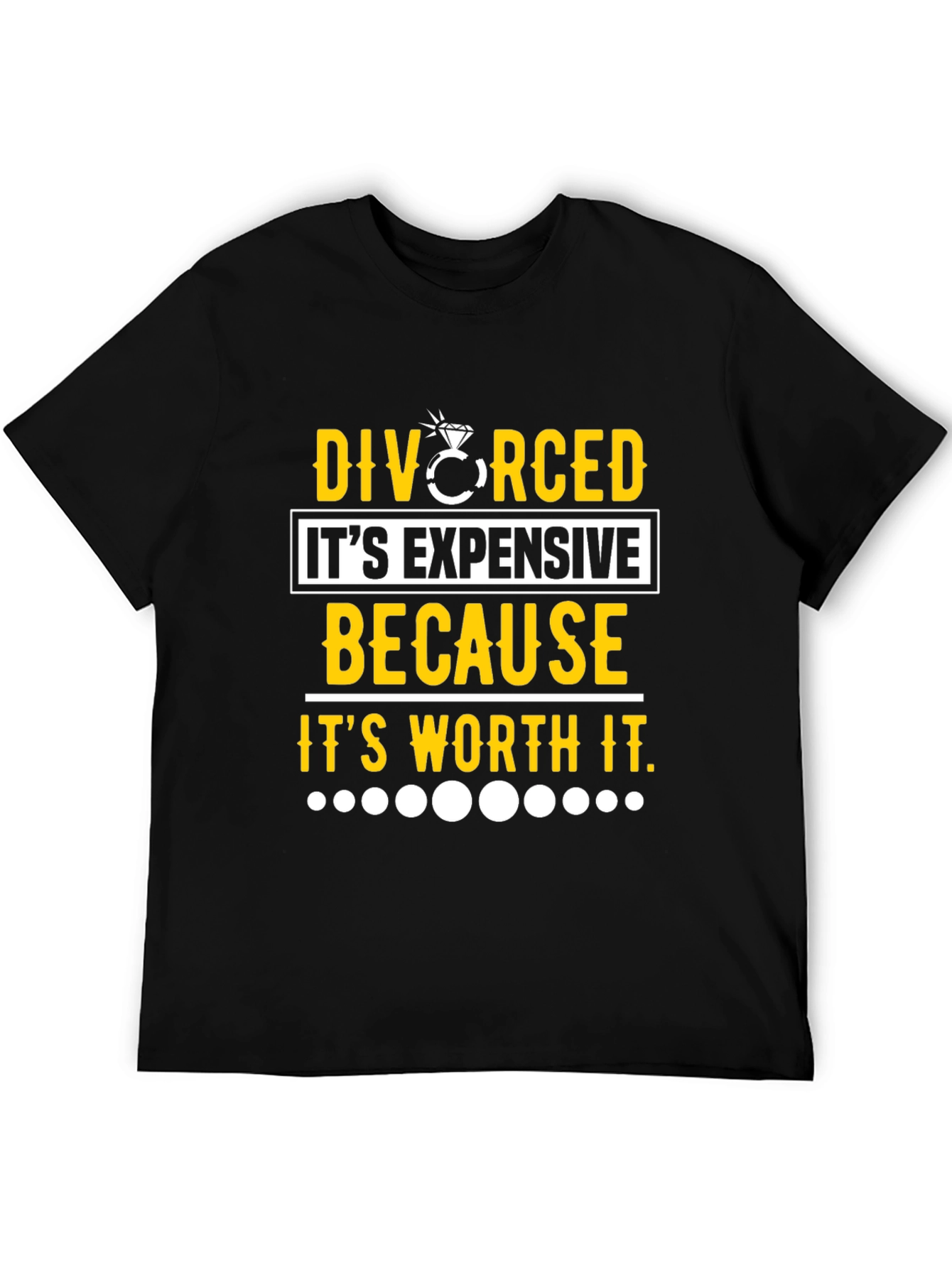Black Divorced It's Expensive Humor T-Shirt view 5