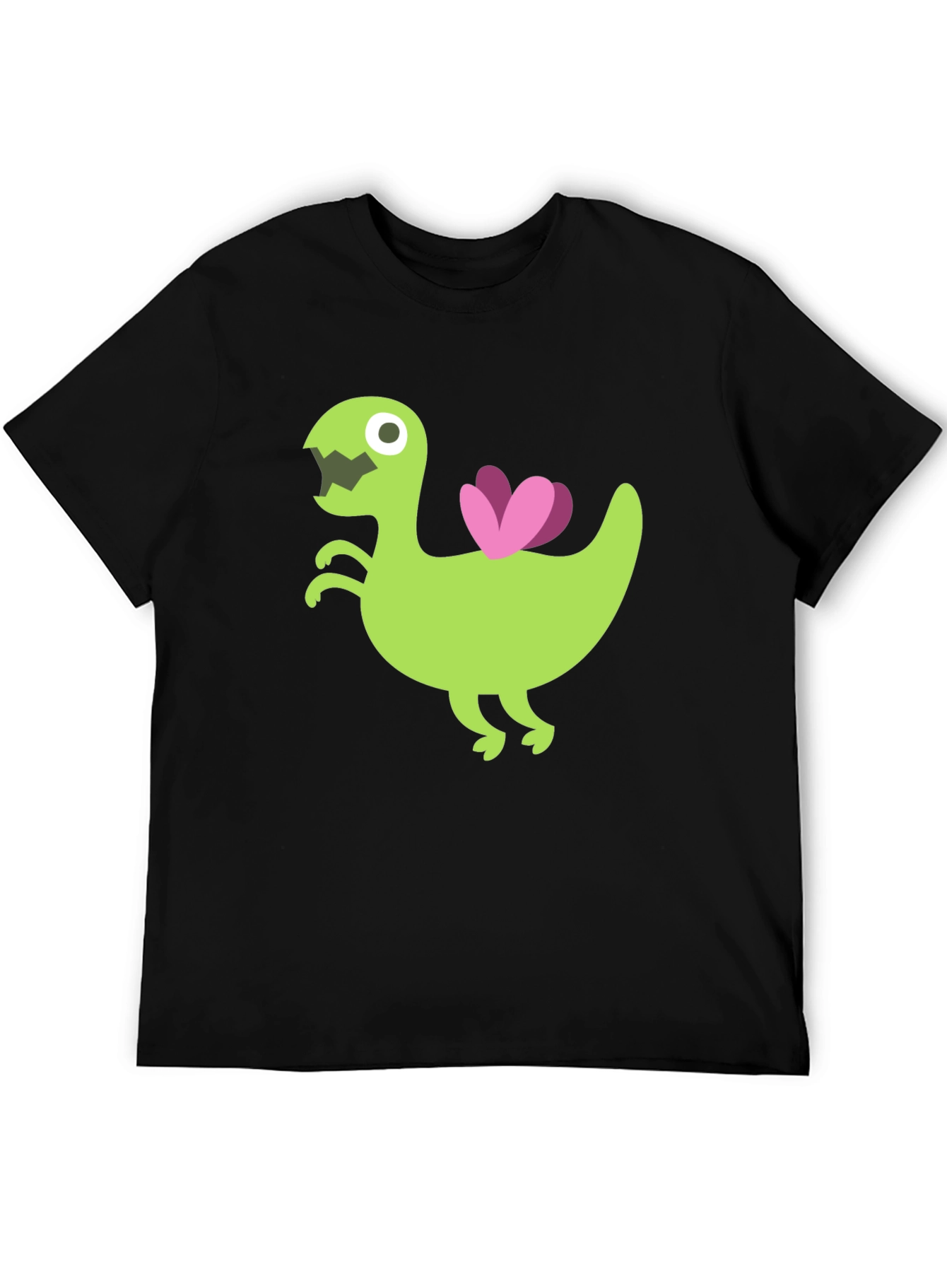 Black Cartoon Dino T-Shirt - Unique Graphic Tee view 5