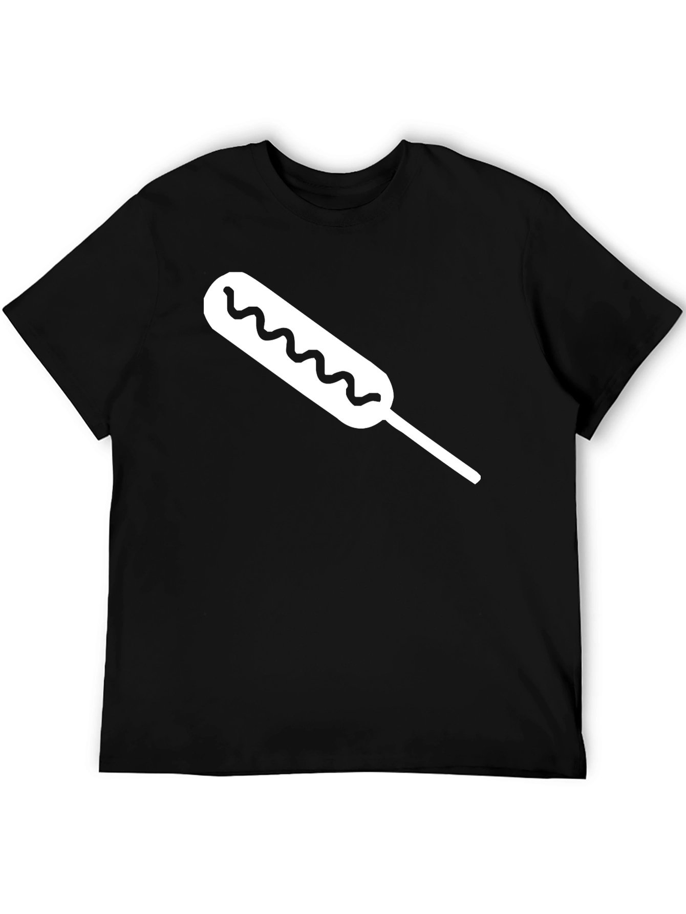 Black Corn Dog Graphic Tee - Black T-Shirt view 5
