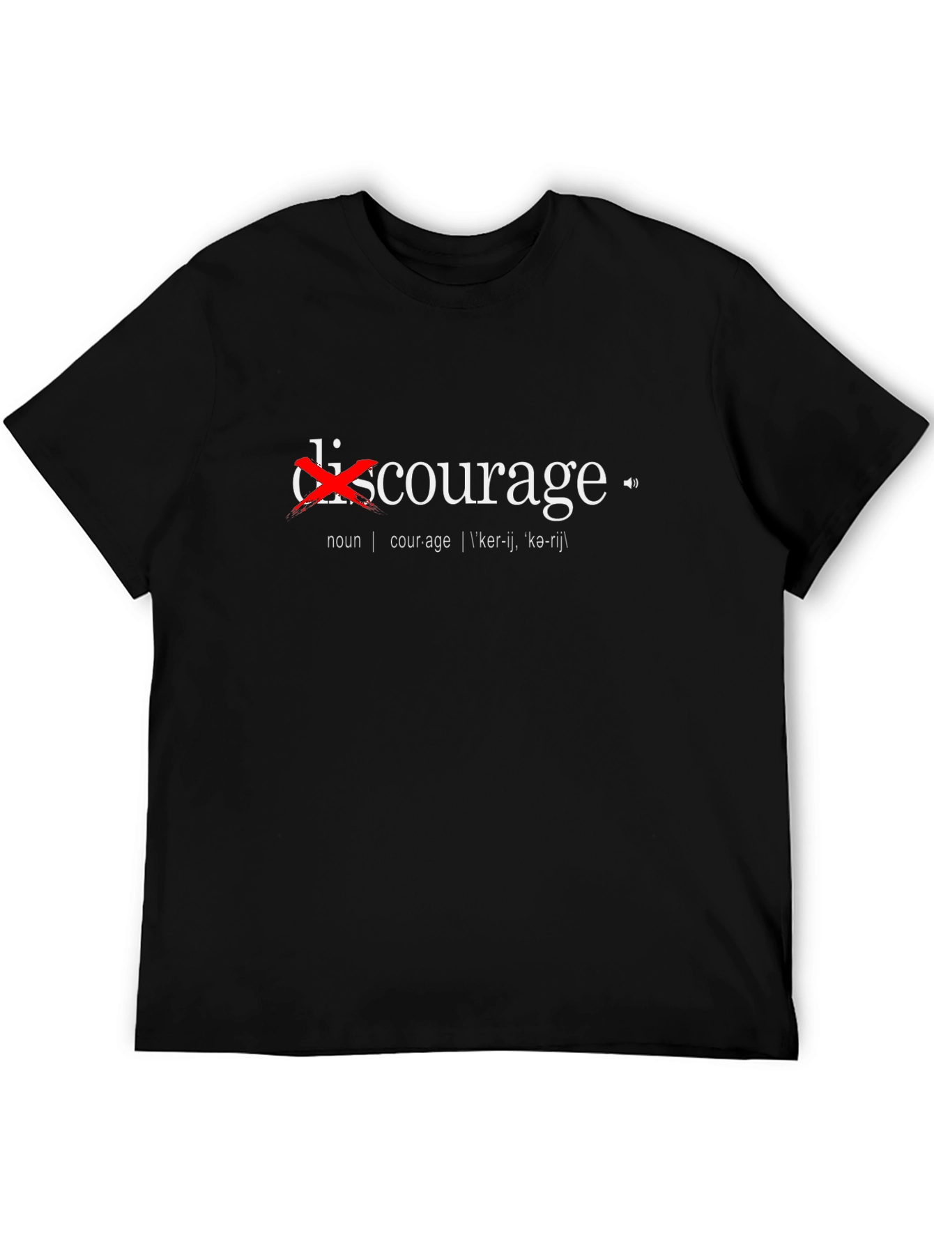 Black Courage Over Discouragement T-Shirt view 5