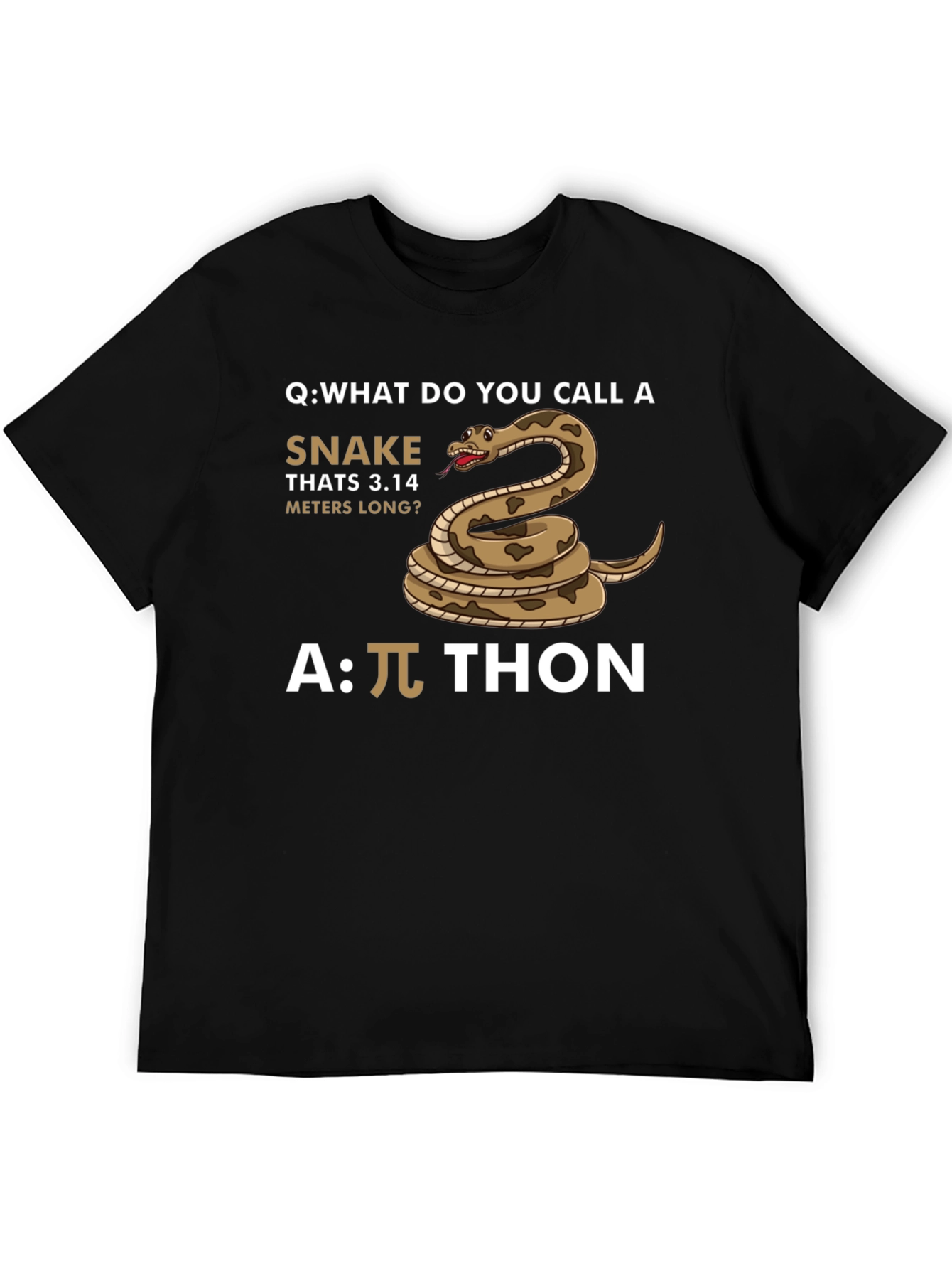 Black Pi-thon T-Shirt Funny Math Joke view 5