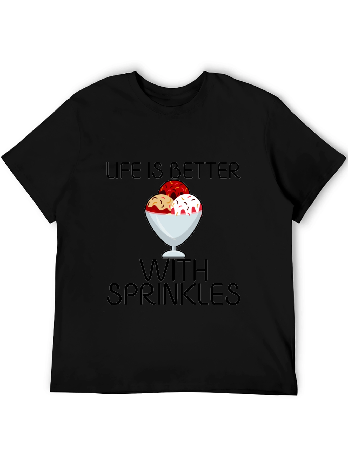 Black Life is Better With Sprinkles T-Shirt view 5