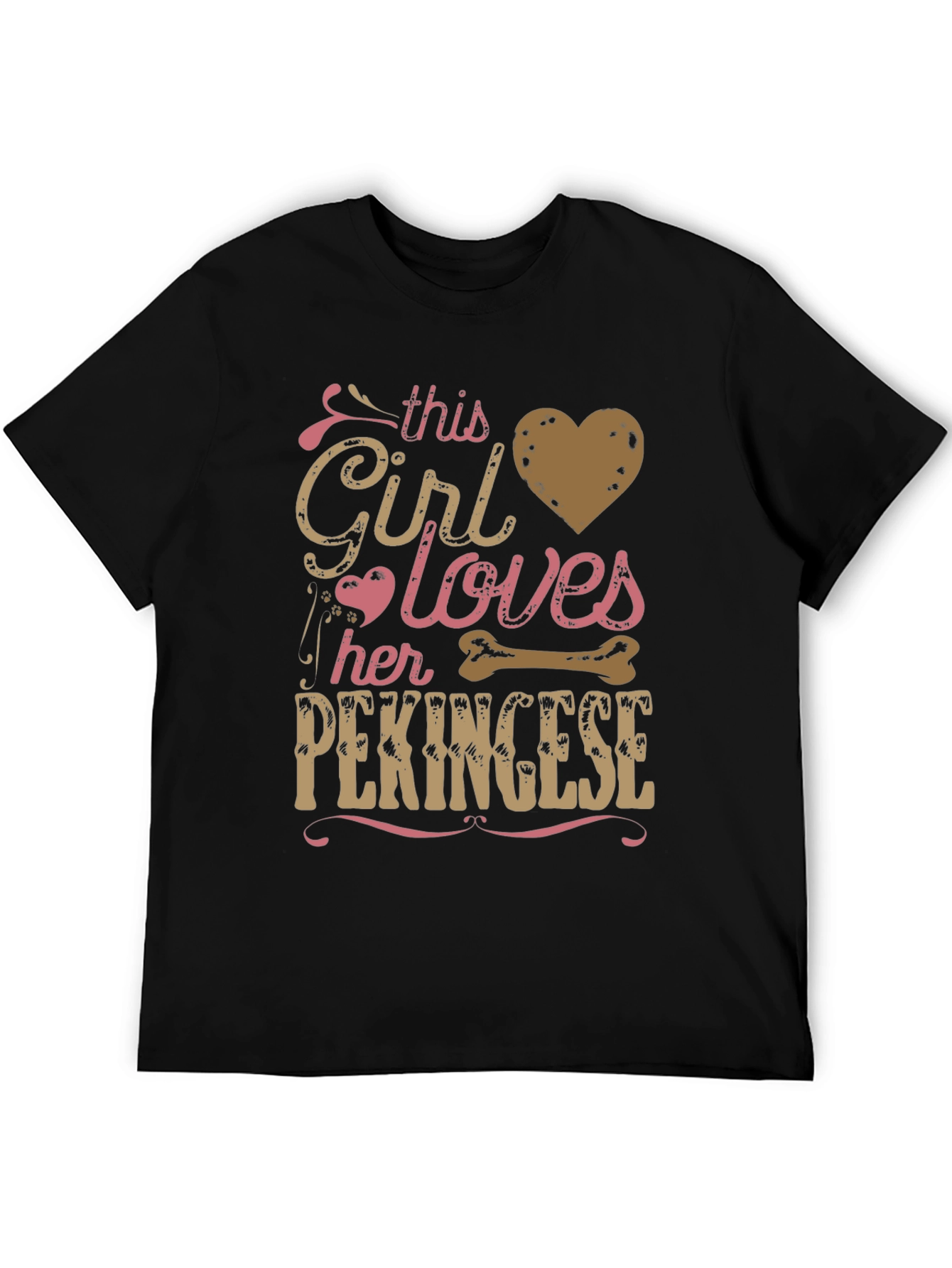 Black Girl Loves Her Pekingese T-Shirt view 5
