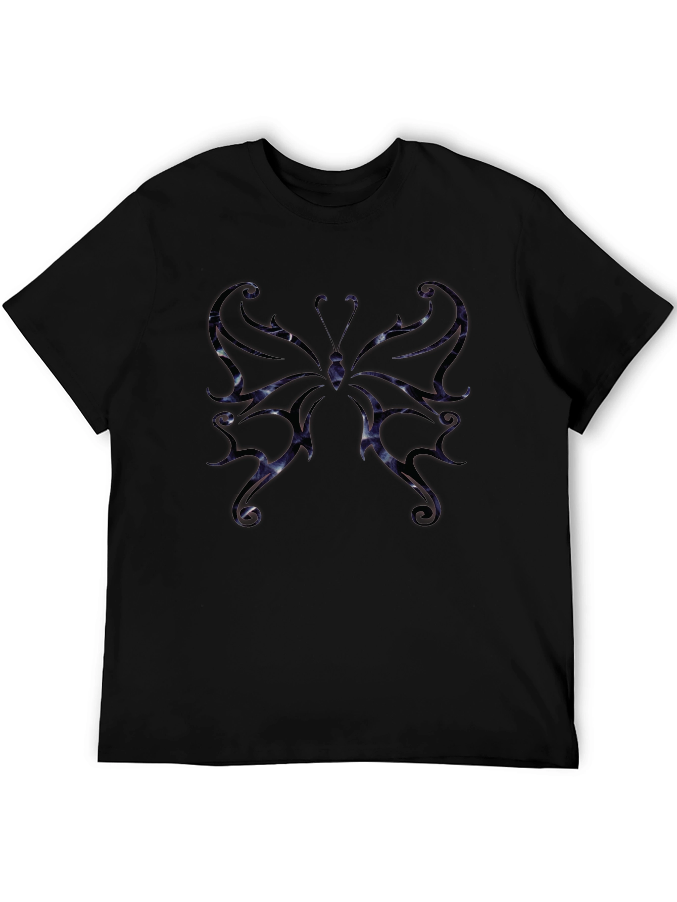 Black Butterfly Graphic Tee - Black Cotton Blend view 5