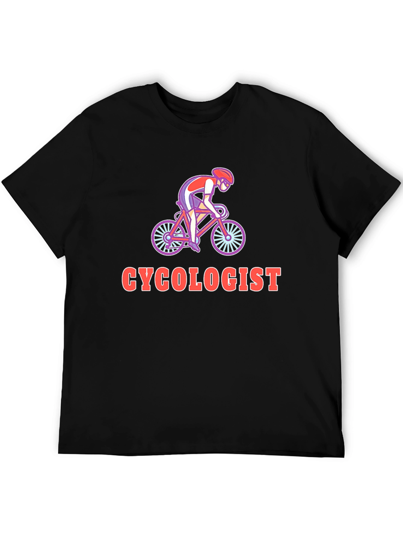 Black Cyclologist T-Shirt - Funny Cycling Gift view 5
