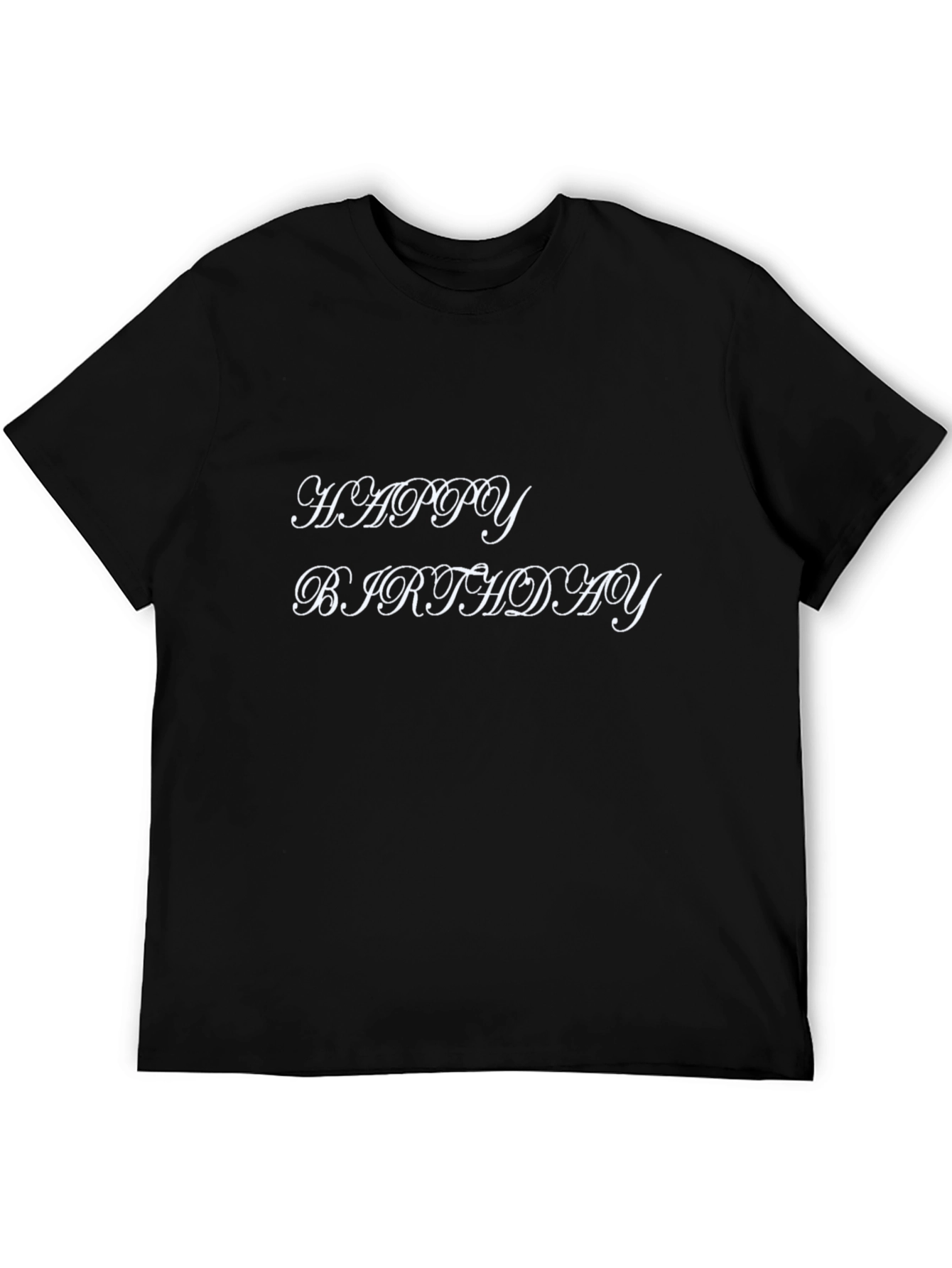 Black Happy Birthday Black T-Shirt - Stylish Celebration Wear view 5