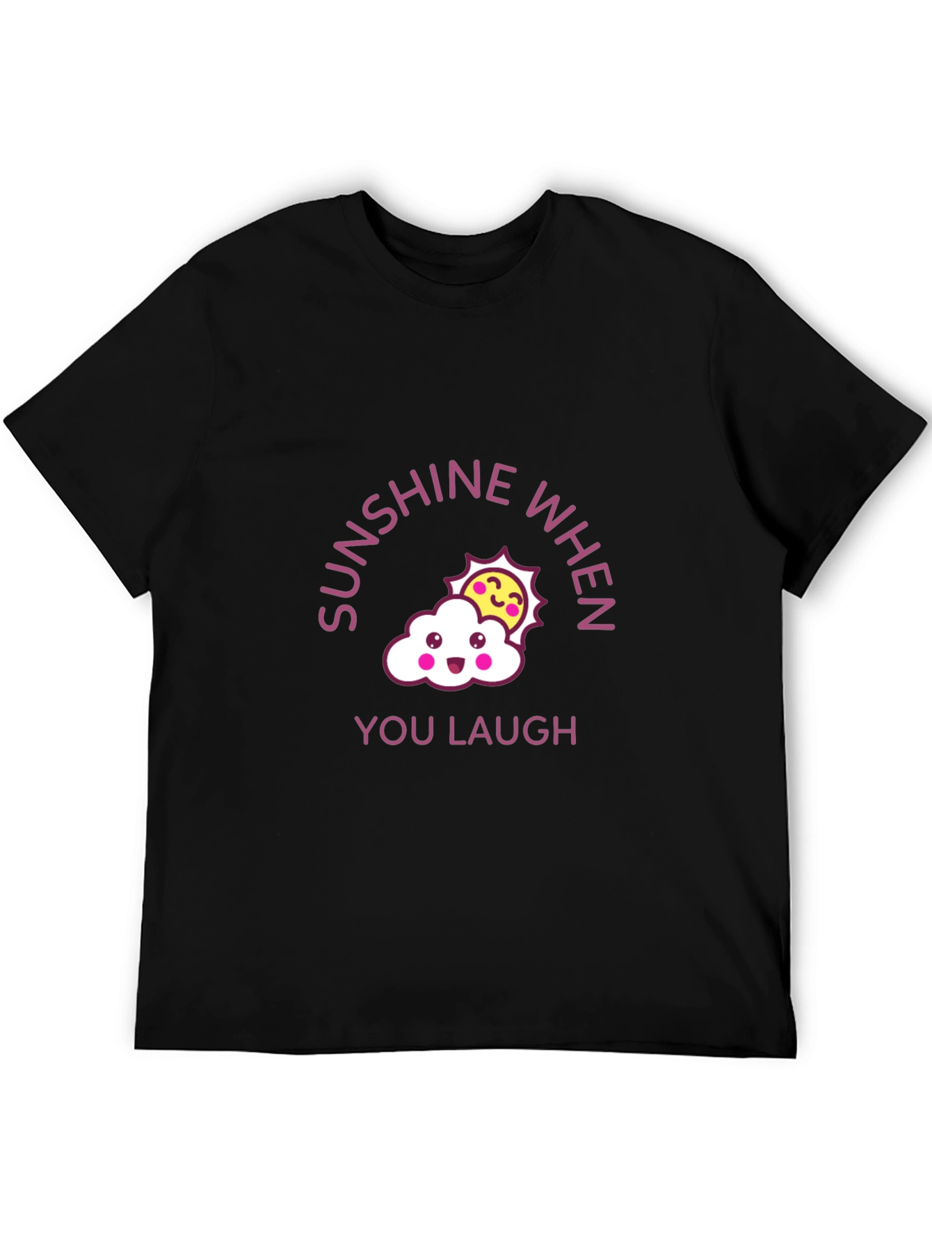 Black Sunshine When You Laugh Graphic Tee view 5