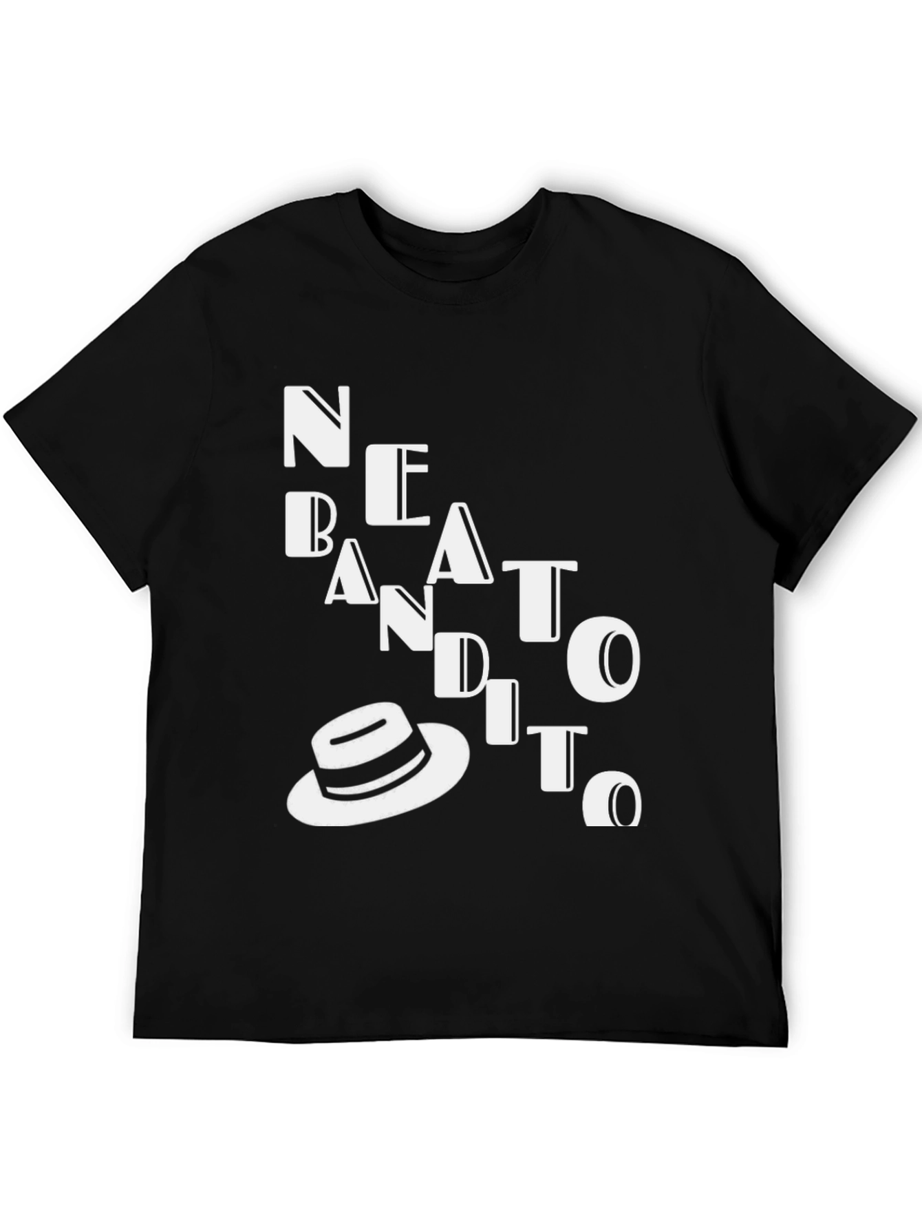 Black Stylish Black T-Shirt with 'BANDITO' Graphic view 5