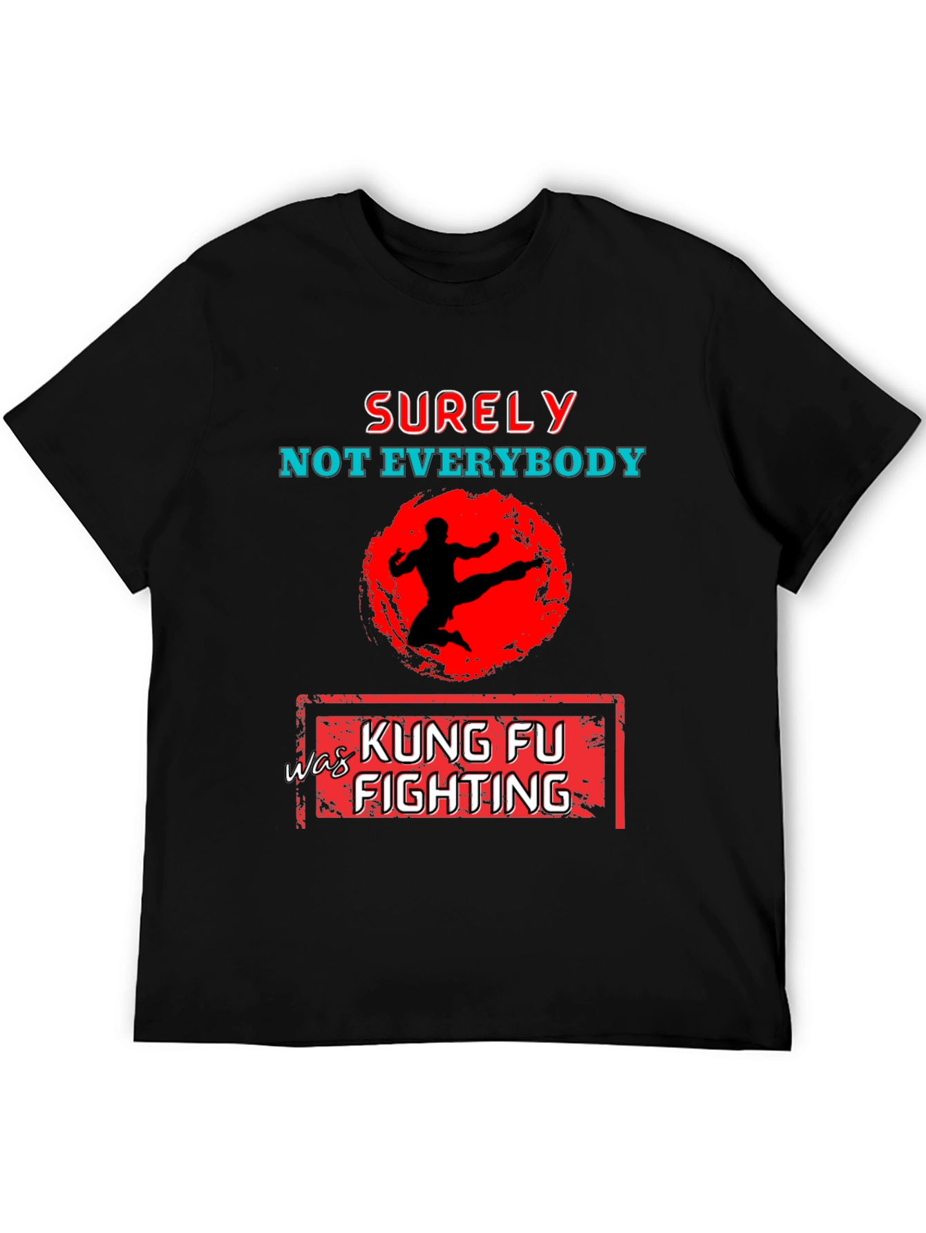 Black Kung Fu Fighting Graphic T-Shirt view 5