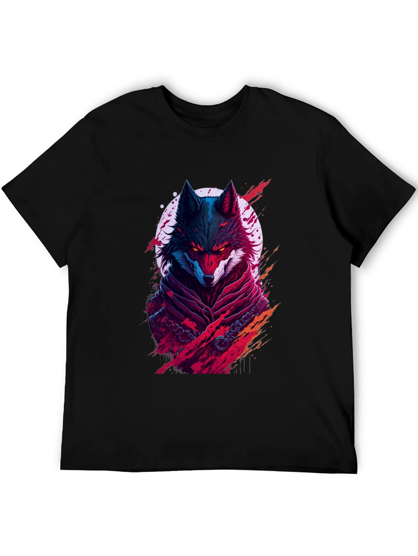 Black Wolf Graphic Tee - Unique Streetwear Design view 5