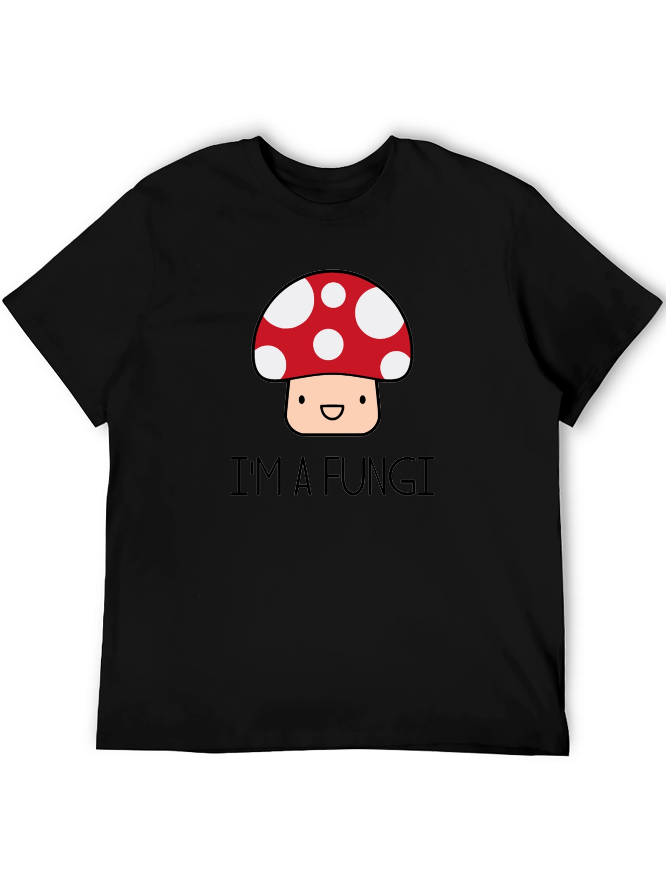 Black I'm a Fungi T-Shirt - Funny Mushroom Graphic Tee view 5