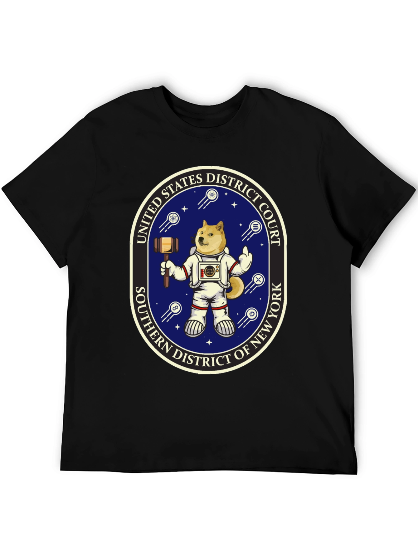 Black Doge Astronaut T-Shirt - Southern District Court of New York view 5