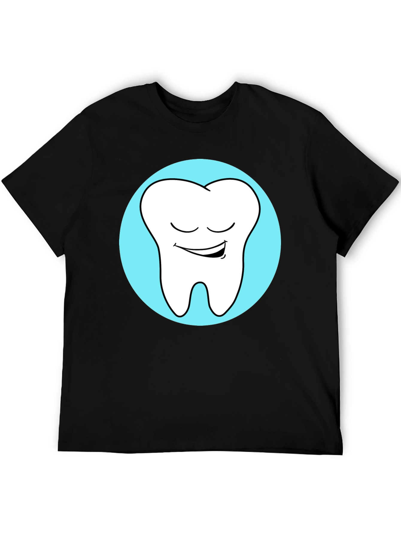 Black Smiling Tooth Graphic Tee - Dentist Humor view 5