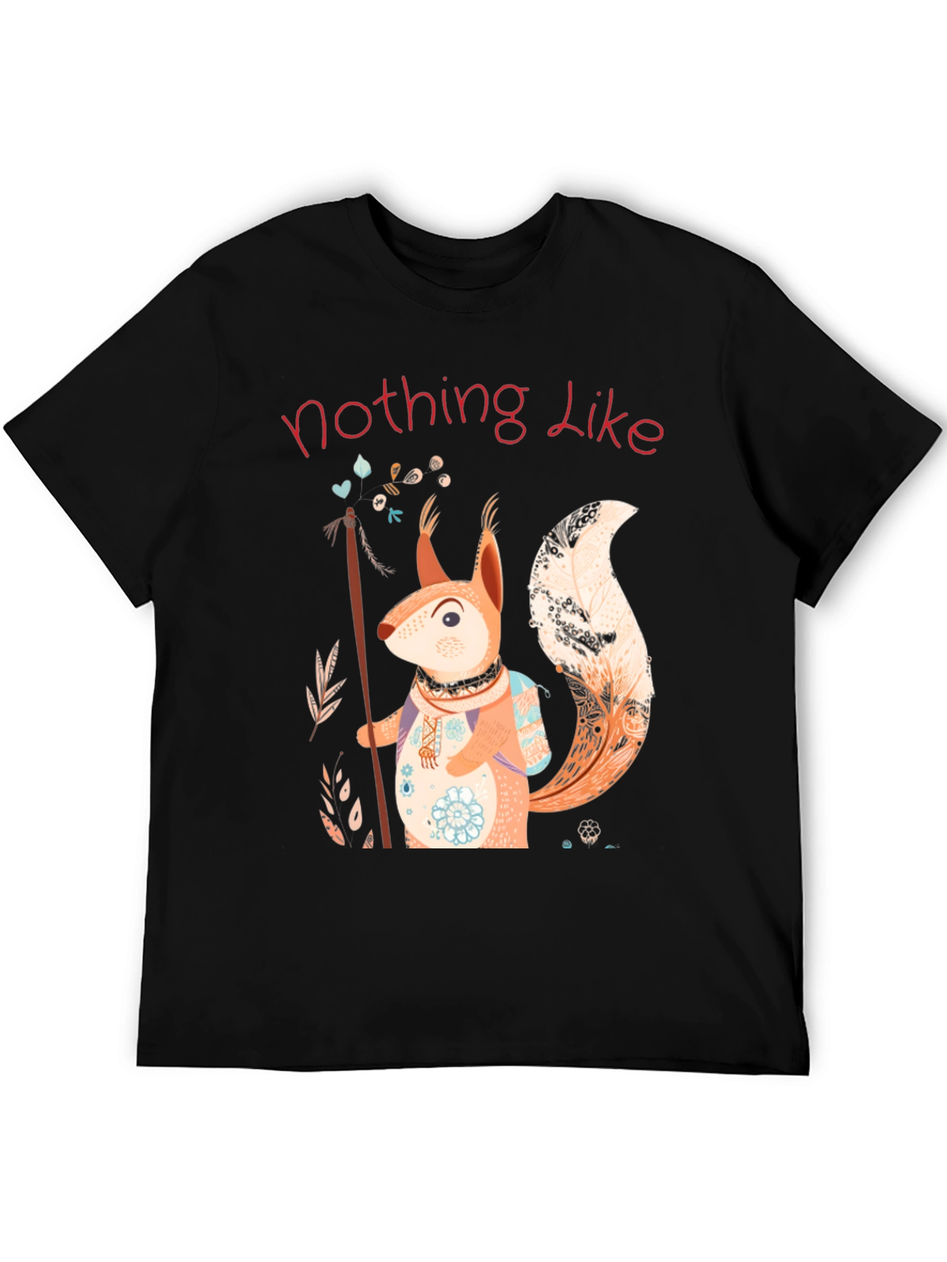 Black Squirrel Design T-Shirt - Nature Lover Tee view 5