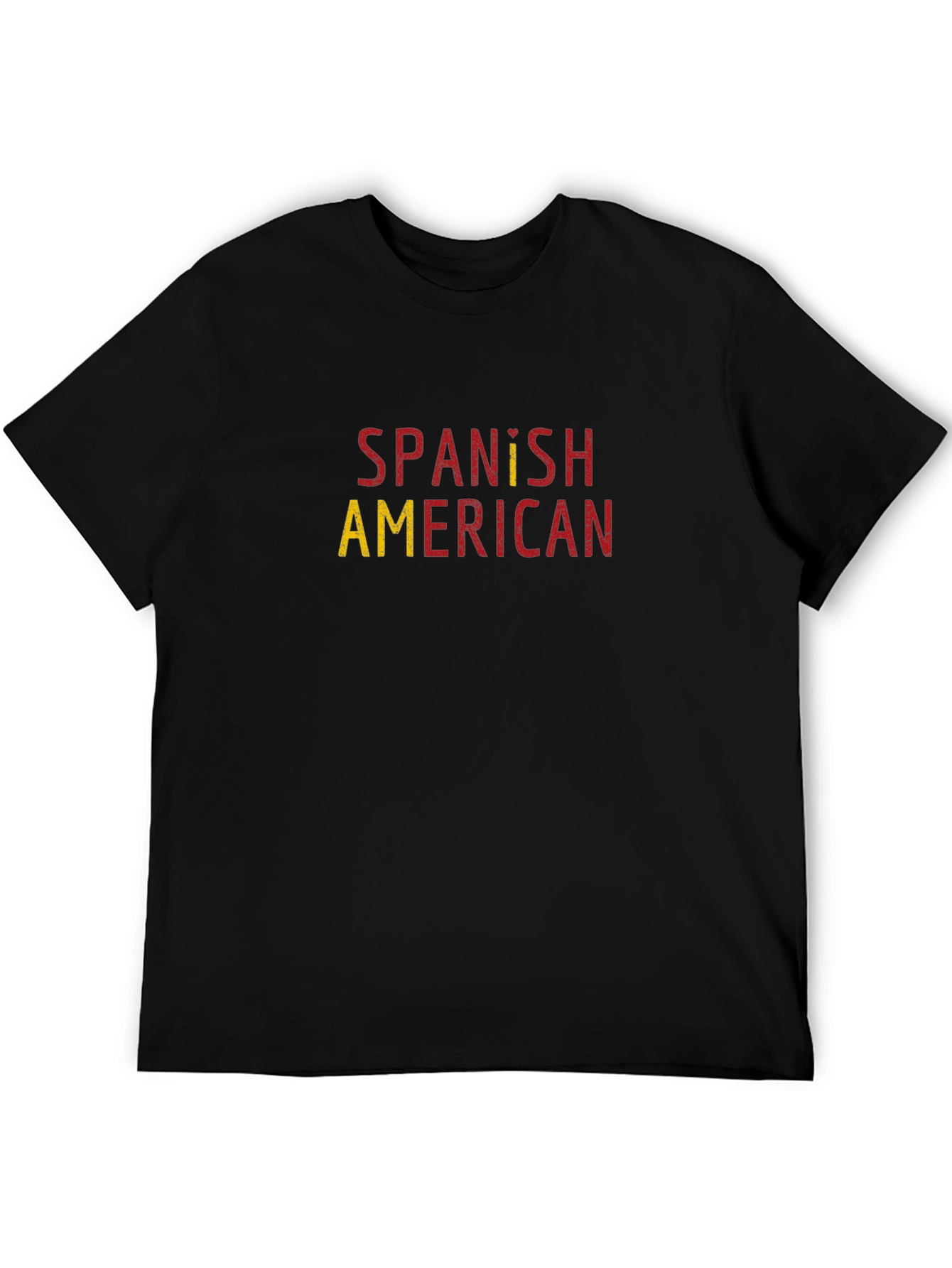 Black Spanish American Flag Colors T-Shirt view 5