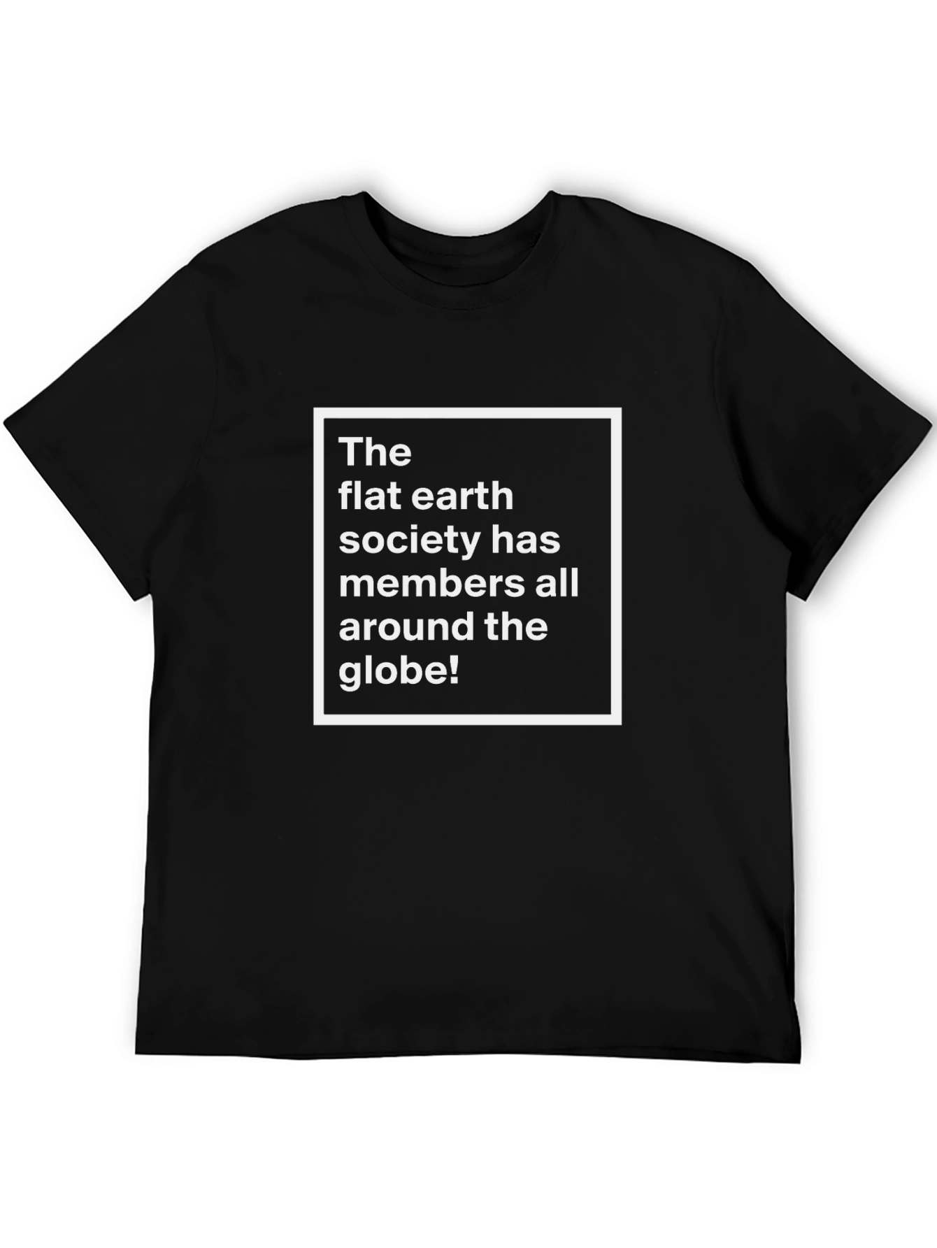 Black Flat Earth Society T-Shirt Funny Conspiracy Theory Tee view 5