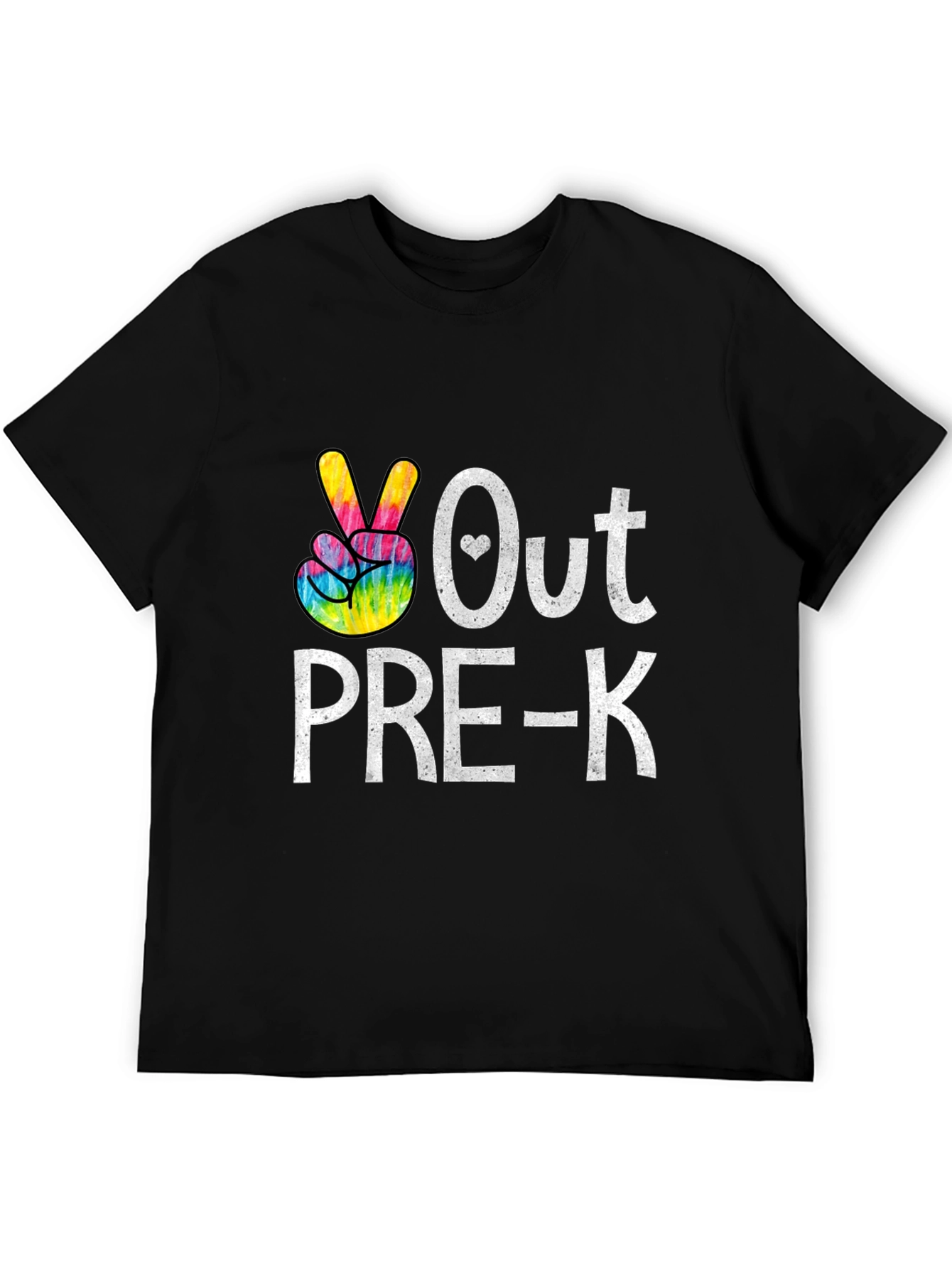 Black Peace Out Pre-K T-Shirt Graduation Tee view 5