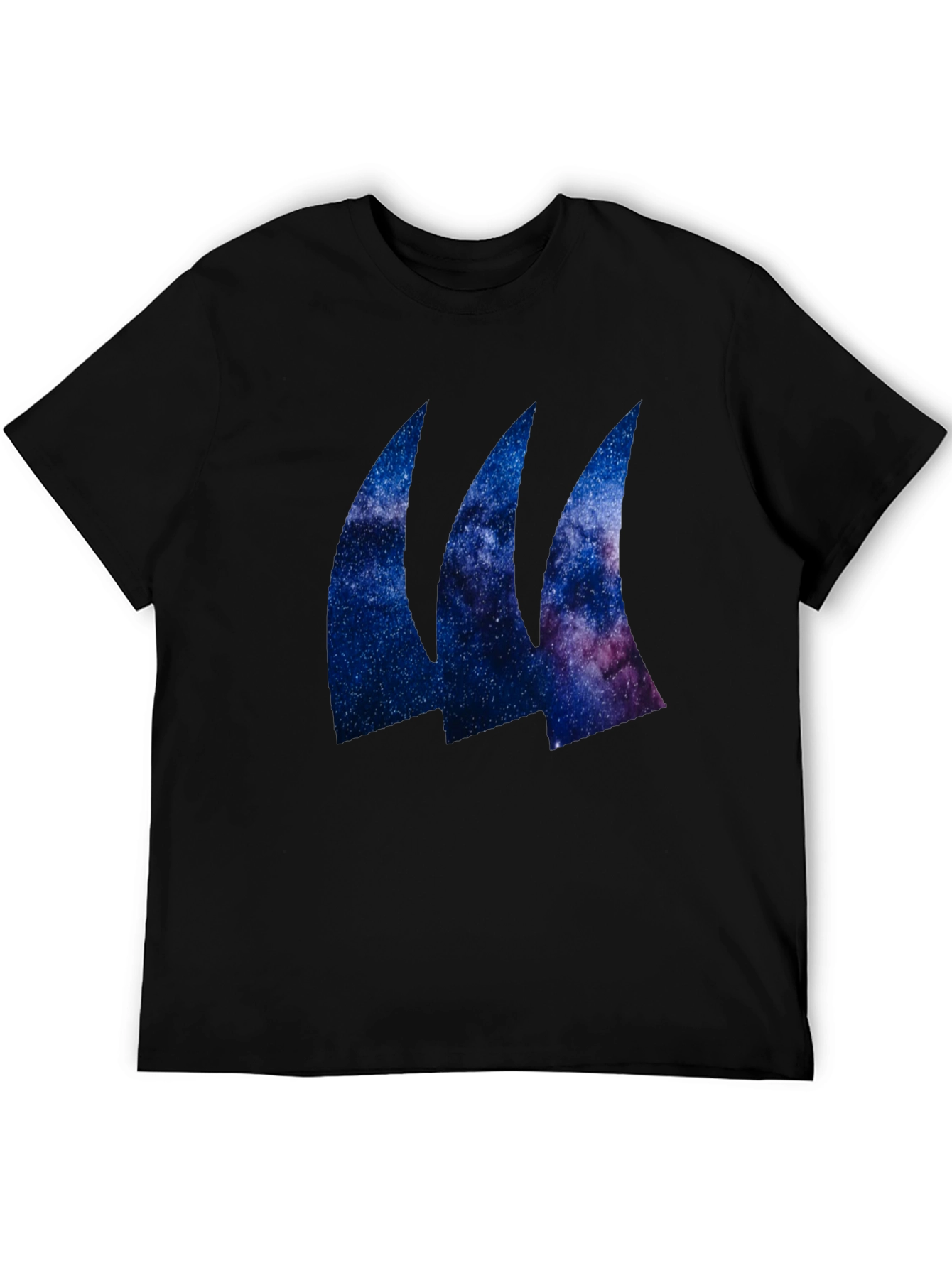 Black Galaxy Wave Tee - Black Stylish T-Shirt view 5