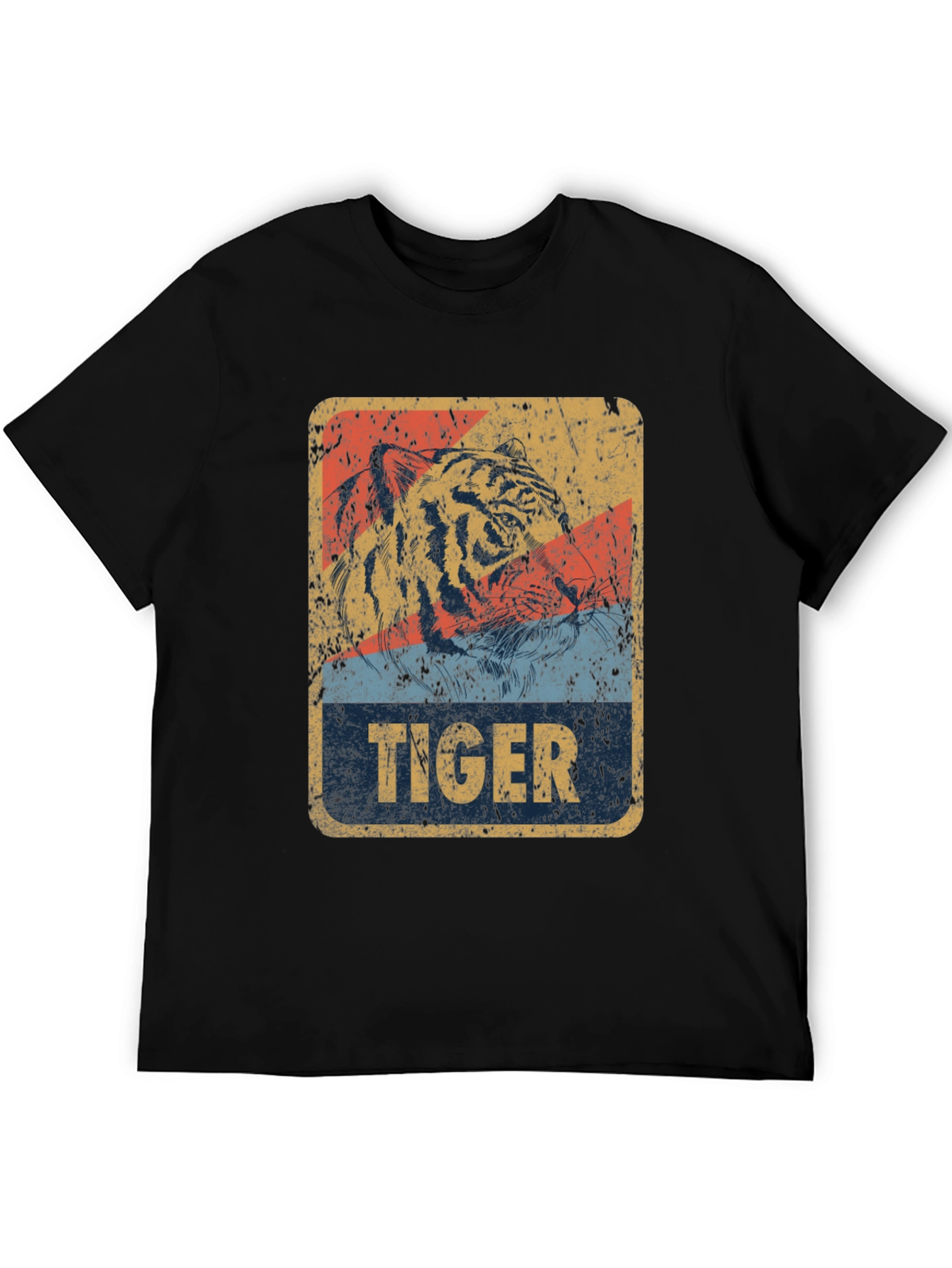 Black Vintage Tiger Graphic T-Shirt view 5