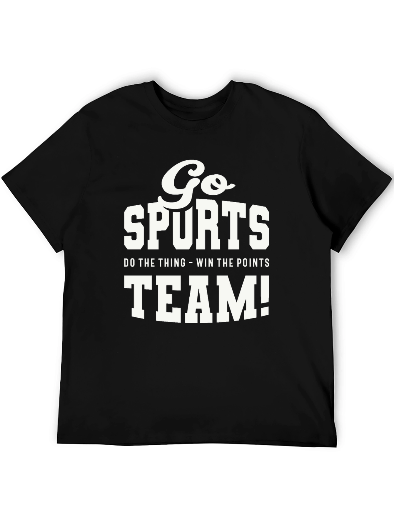 Black Go Spurs Team! Novelty Graphic Tee view 5
