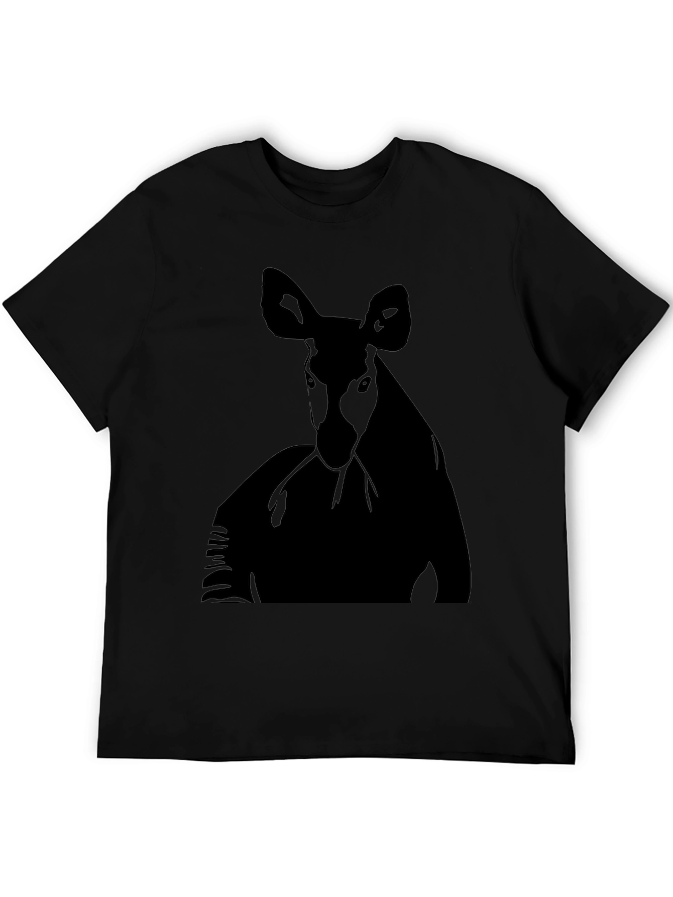 Black Okapi Graphic Tee - Men's Black T-Shirt view 5