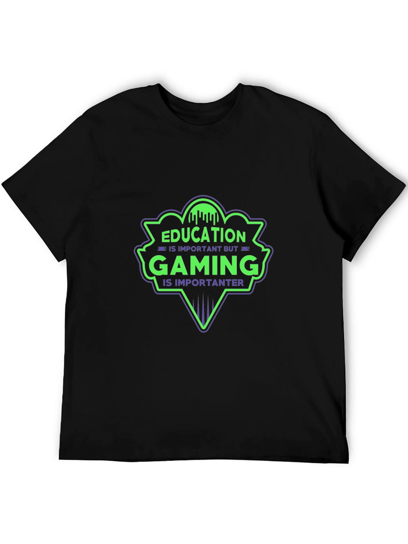 Black Gaming is Importanter T-Shirt view 5