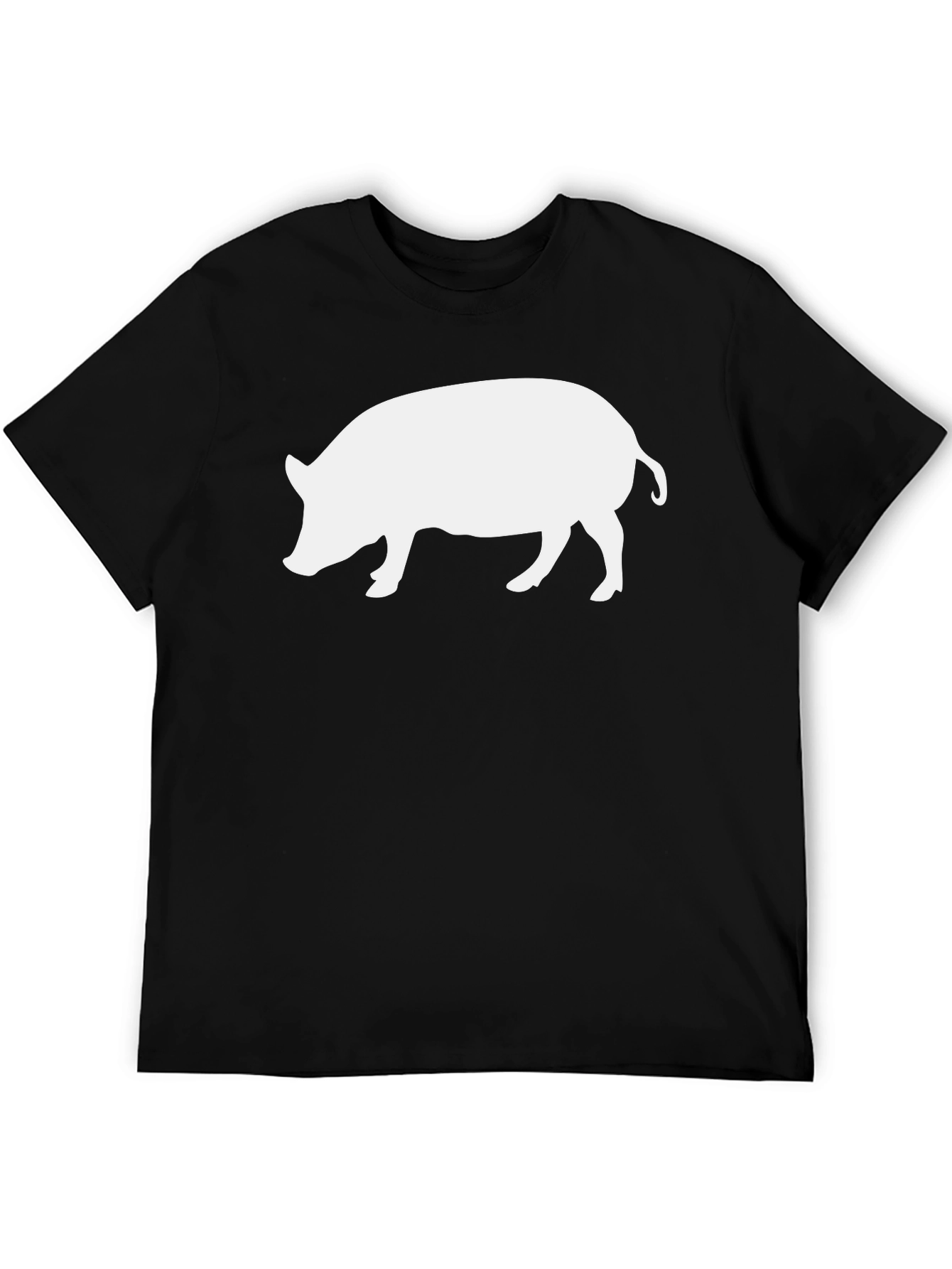 Black Boar Silhouette Graphic T-Shirt view 5