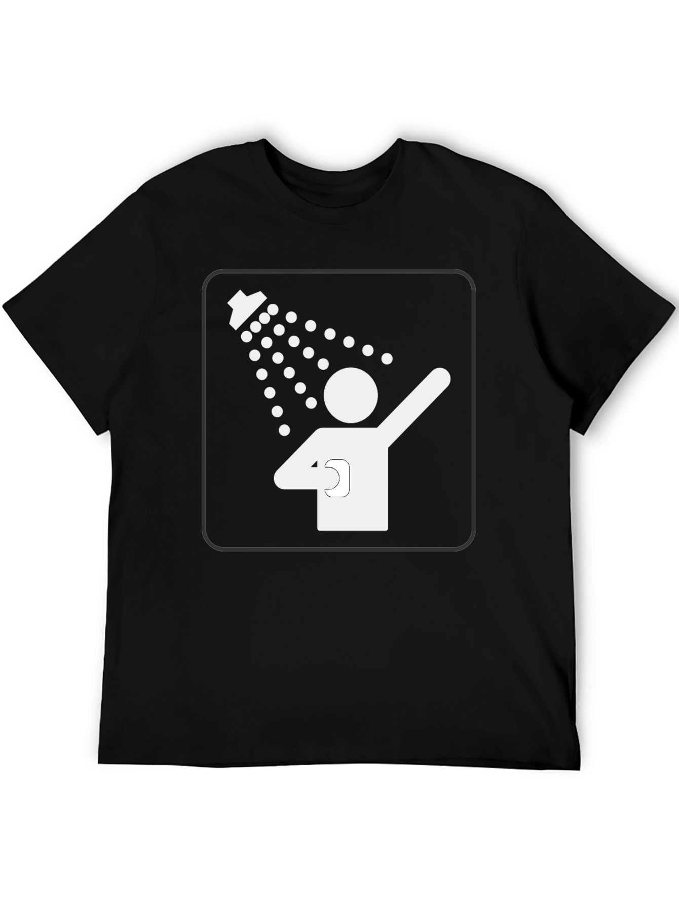 Black Shower Time Black T-Shirt view 5
