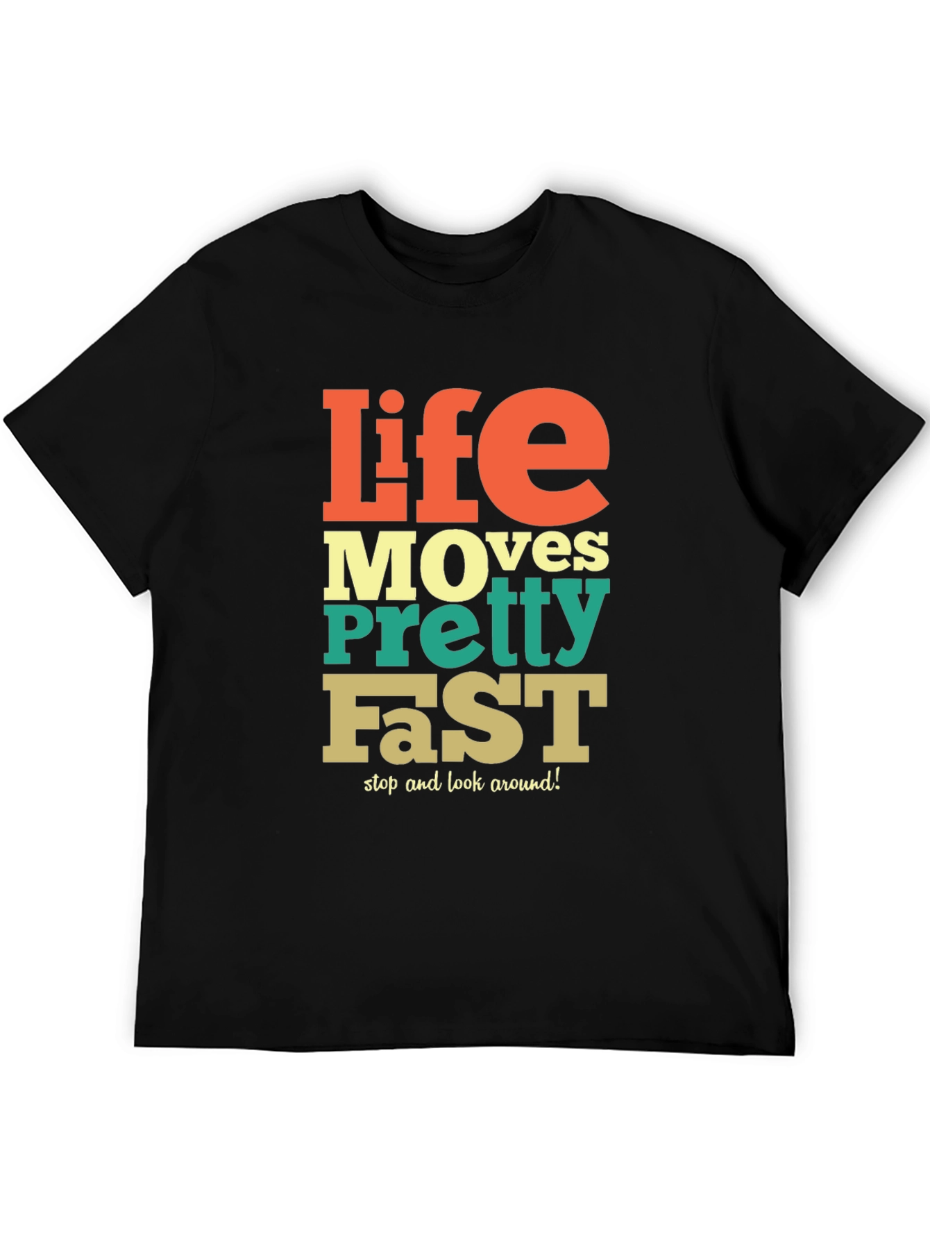 Black Life Moves Pretty Fast Graphic Tee - Relaxed Fit view 5
