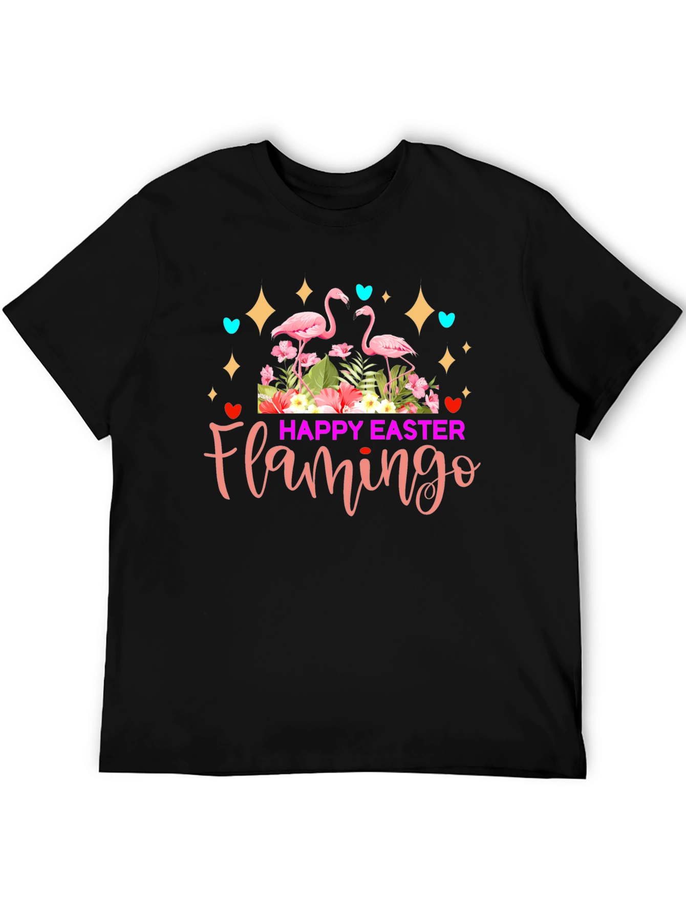 Happy Easter Flamingo Graphic T-Shirt - 5