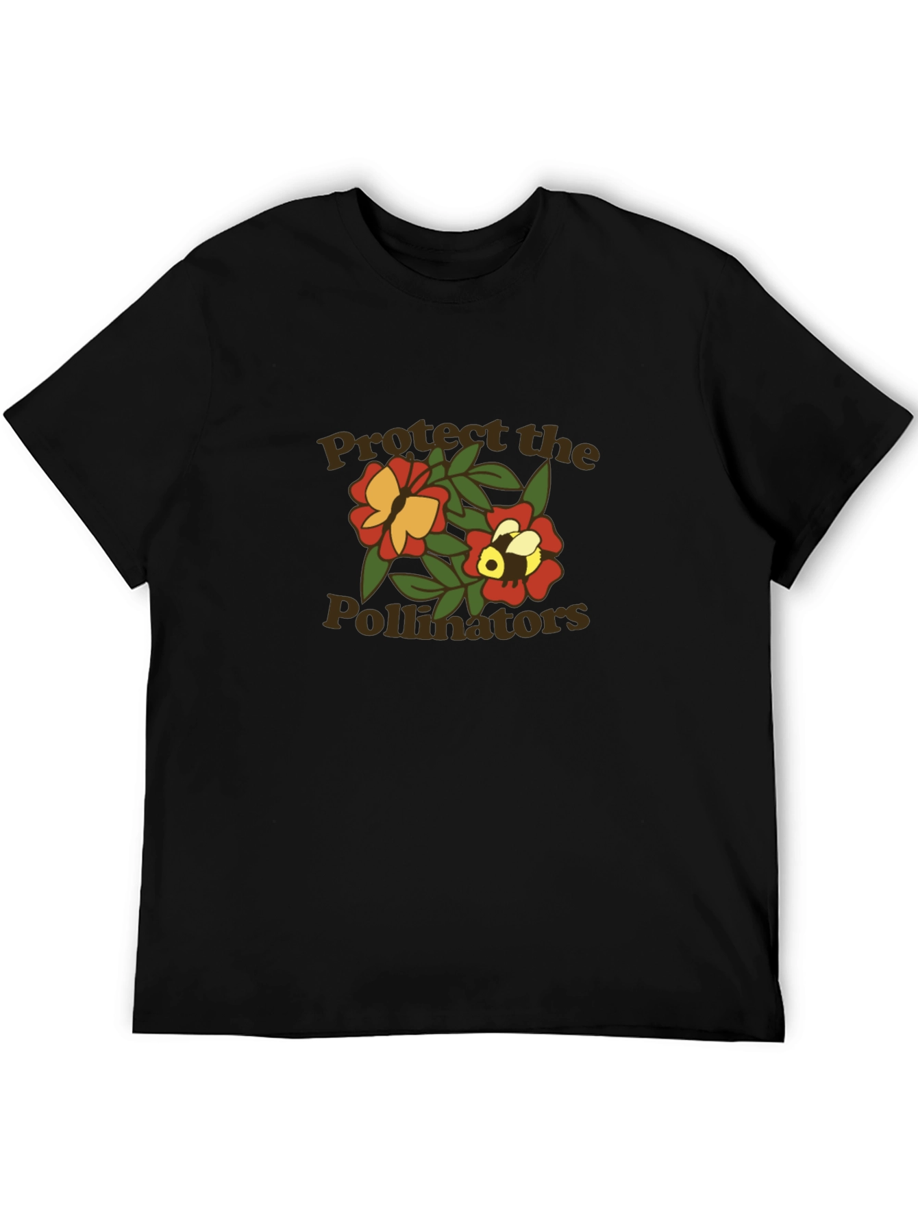 Black Protect the Pollinators Graphic Tee - Black view 5
