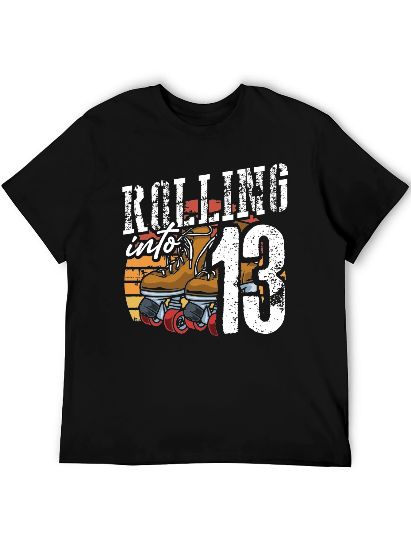 Black Rolling into 13 Birthday Shirt view 5