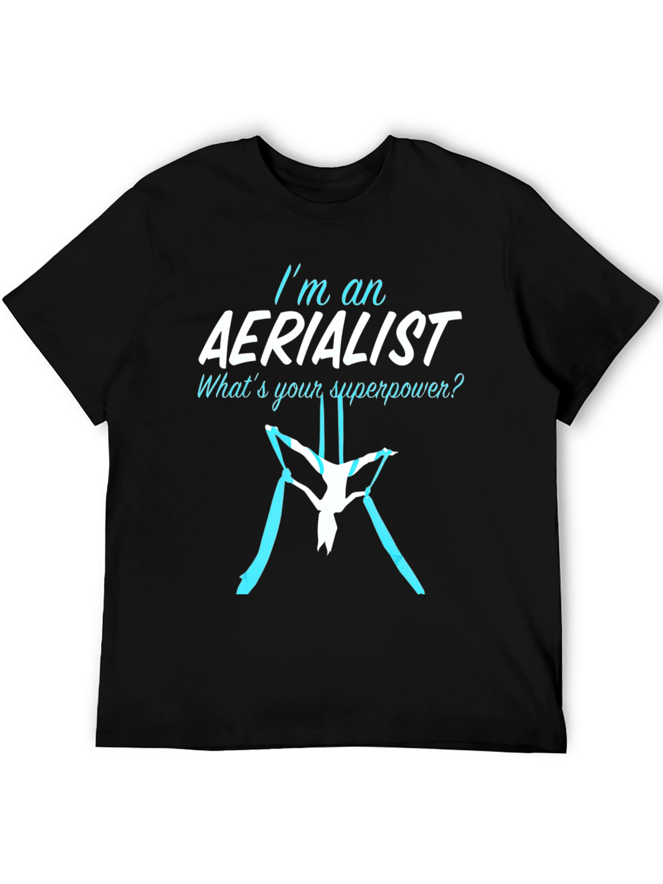 Black Aerialist Superpower T-Shirt - Black Cotton Blend view 5