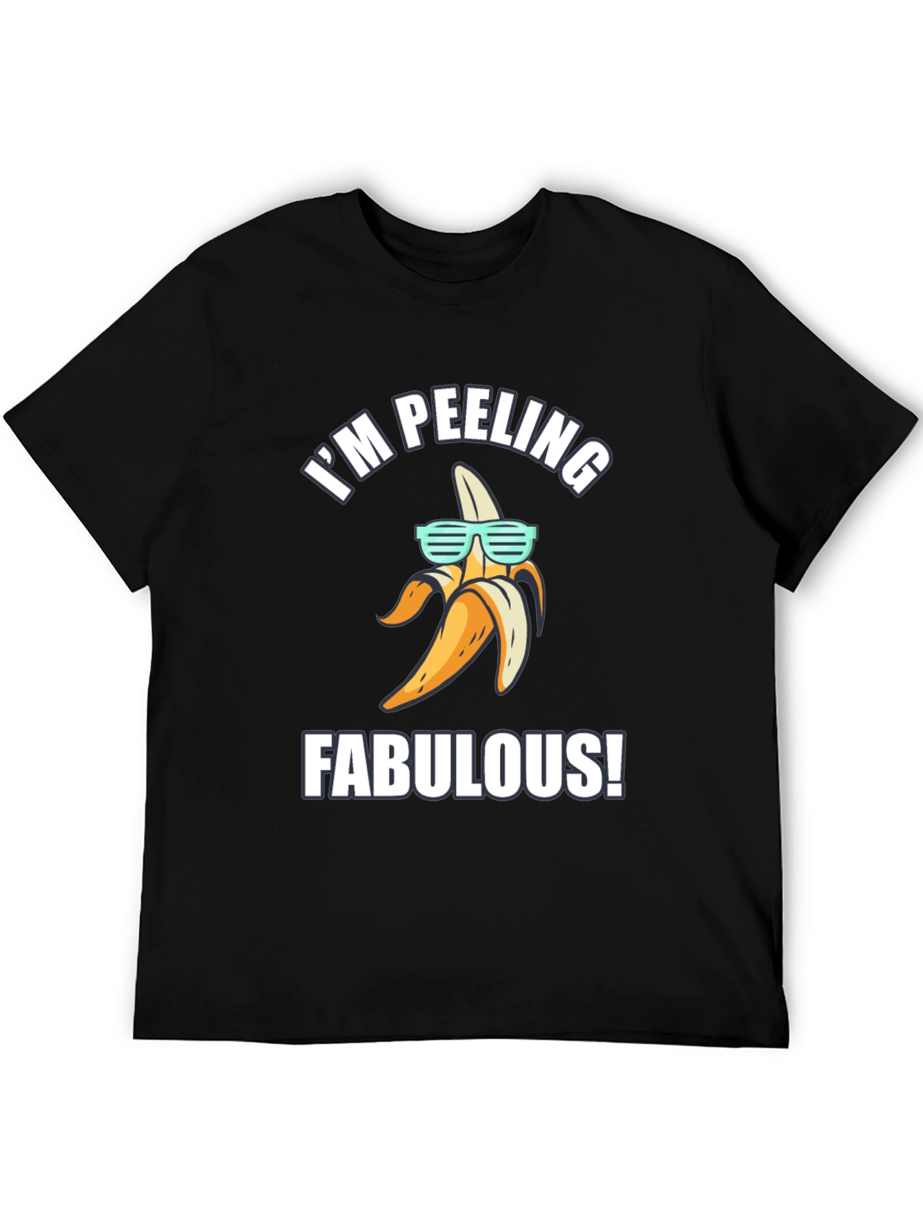 Black Funny Banana T-Shirt - I'm Peeling Fabulous! view 5