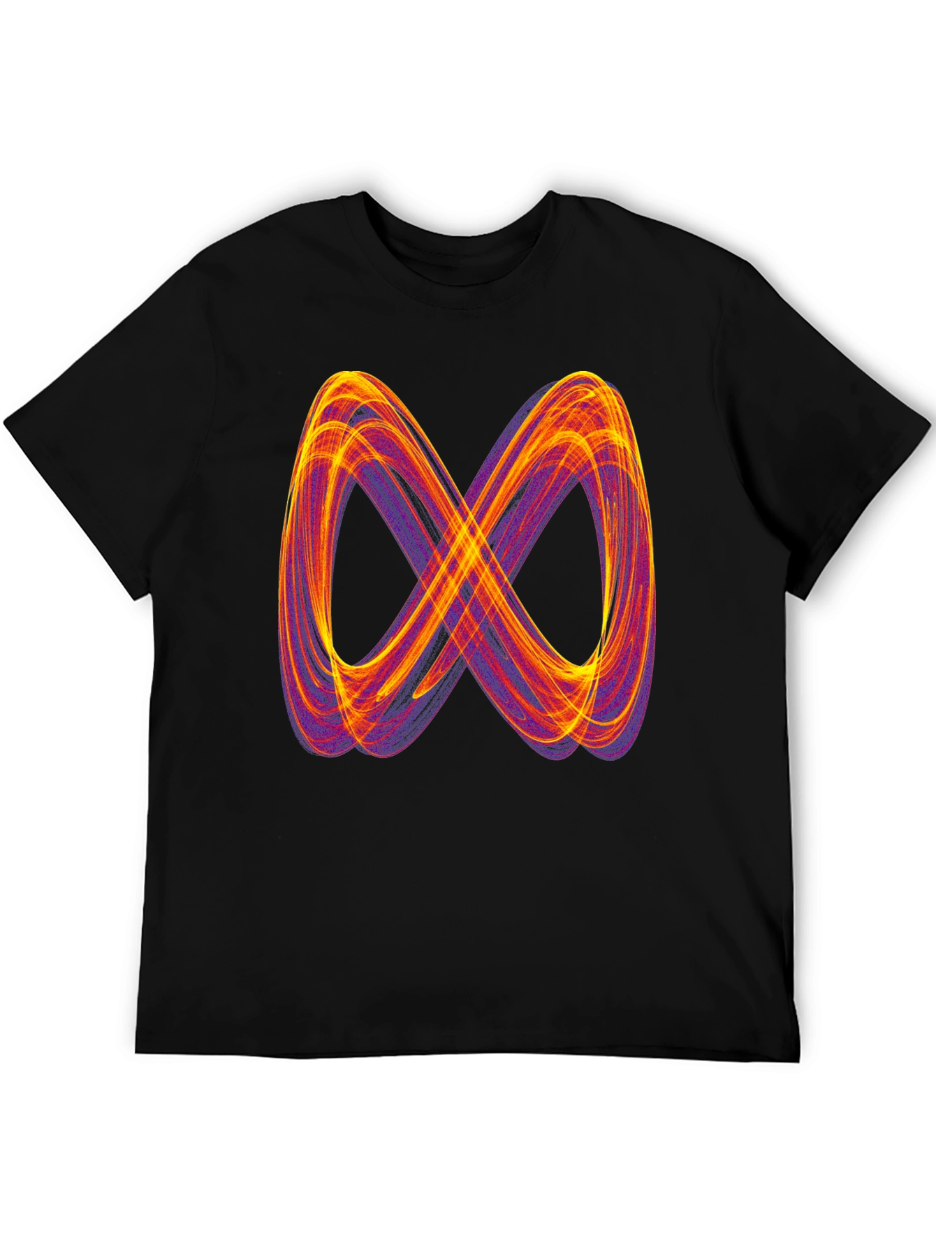 Black Infinity Symbol Graphic Tee - Black Cotton Blend Shirt view 5