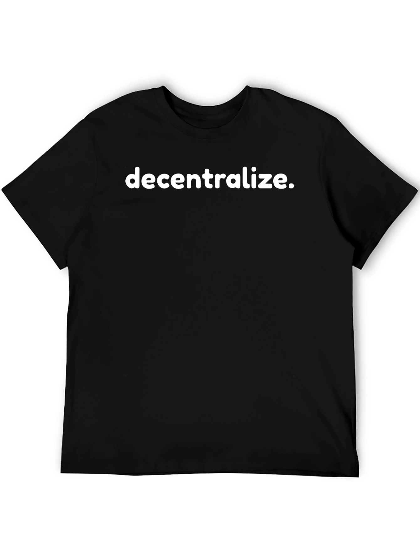 Black Decentralize Black Cotton T-Shirt view 5