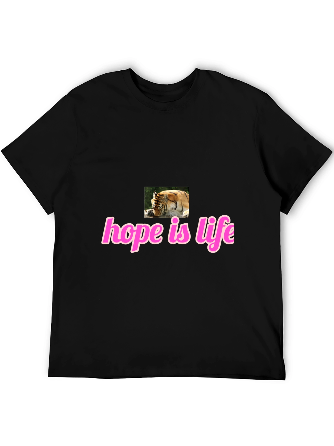 Black Hope Is Life Tiger Graphic Tee - Black view 5
